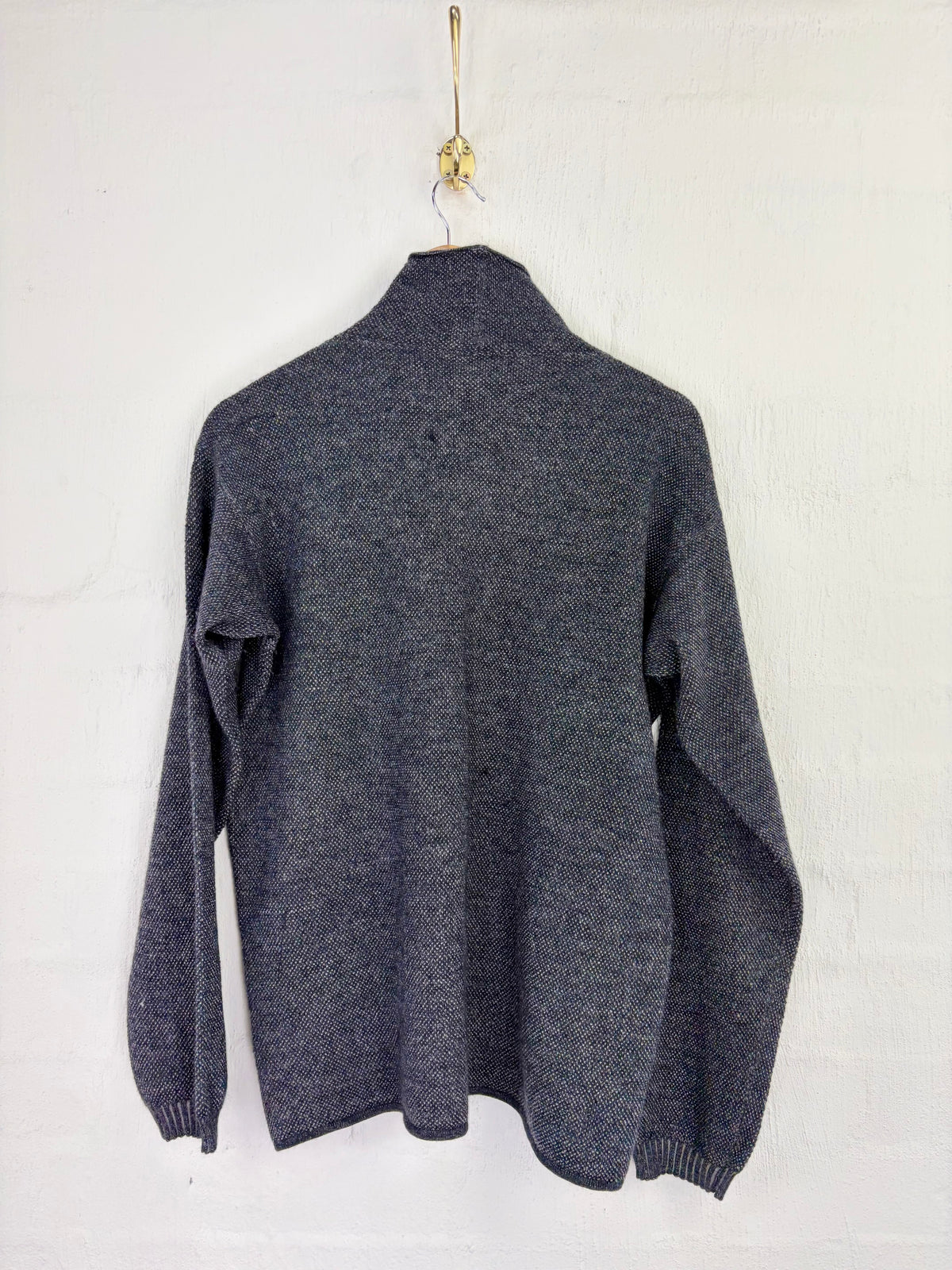 Giorgio Armani Grey Cashmere Wool & Silk Roll Neck Sweater - AU10/12