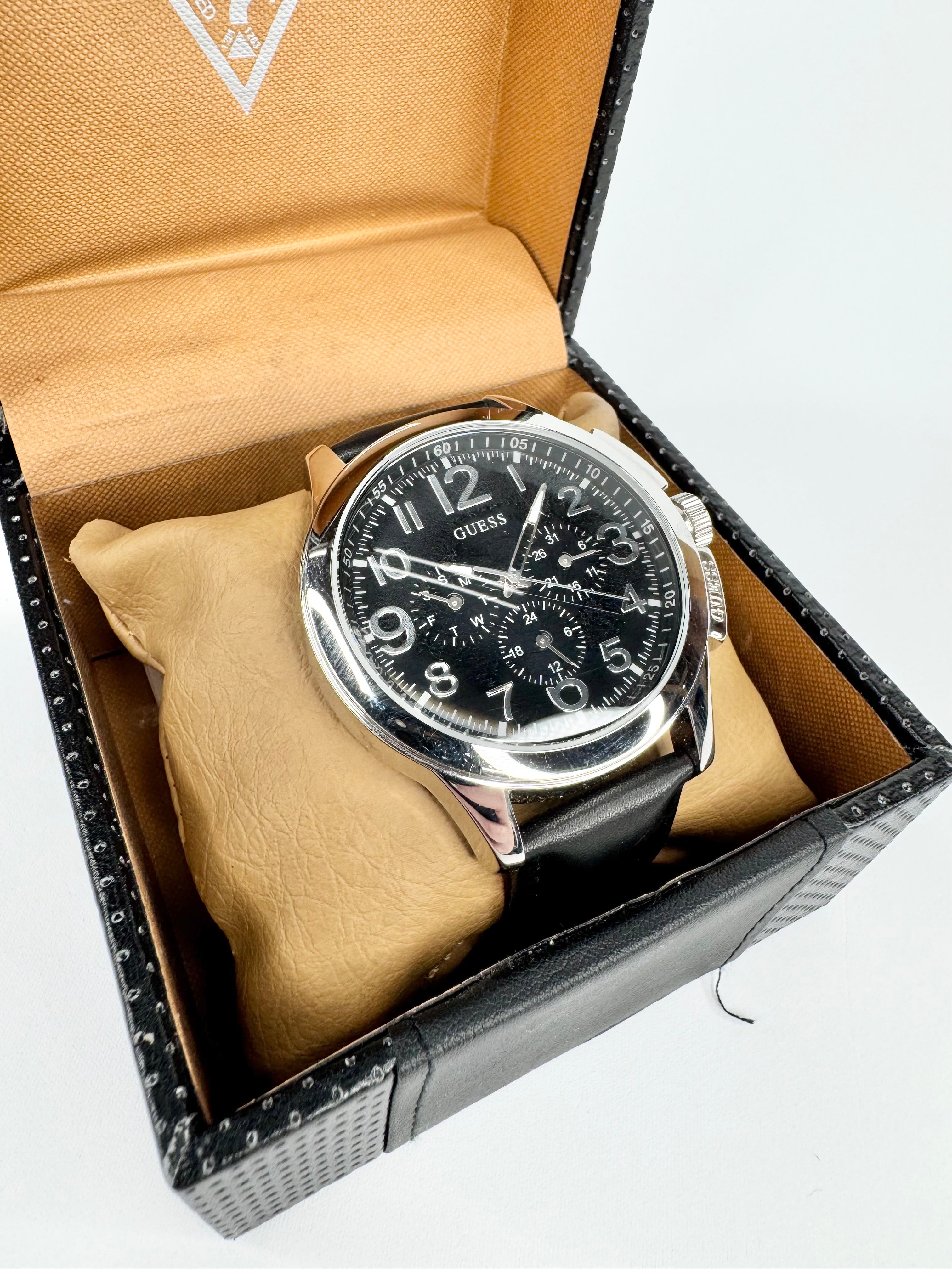 Guess Black 'Journey' Watch