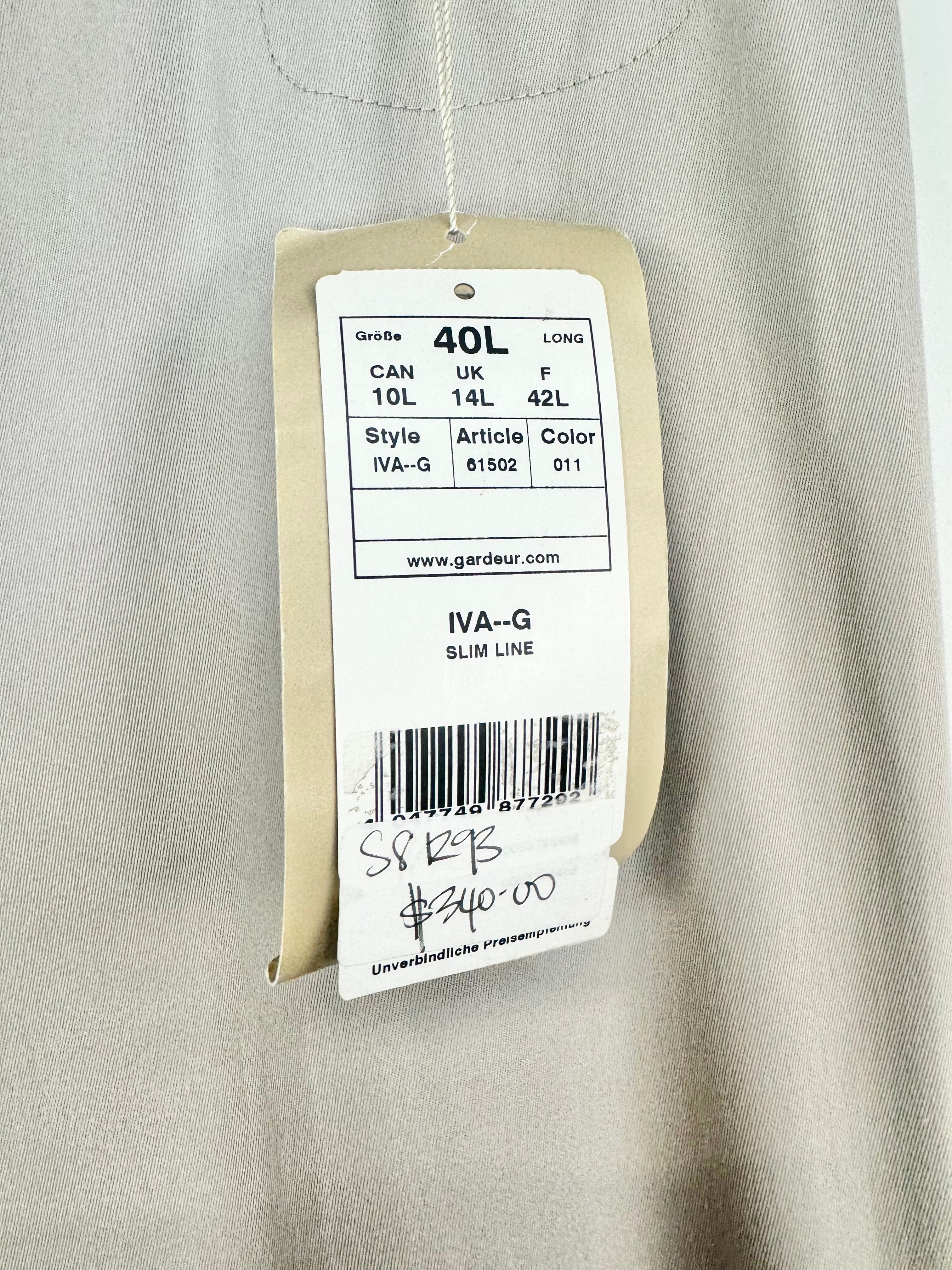 Gardeur Cloud Grey Slim Line Slacks NWT - AU14