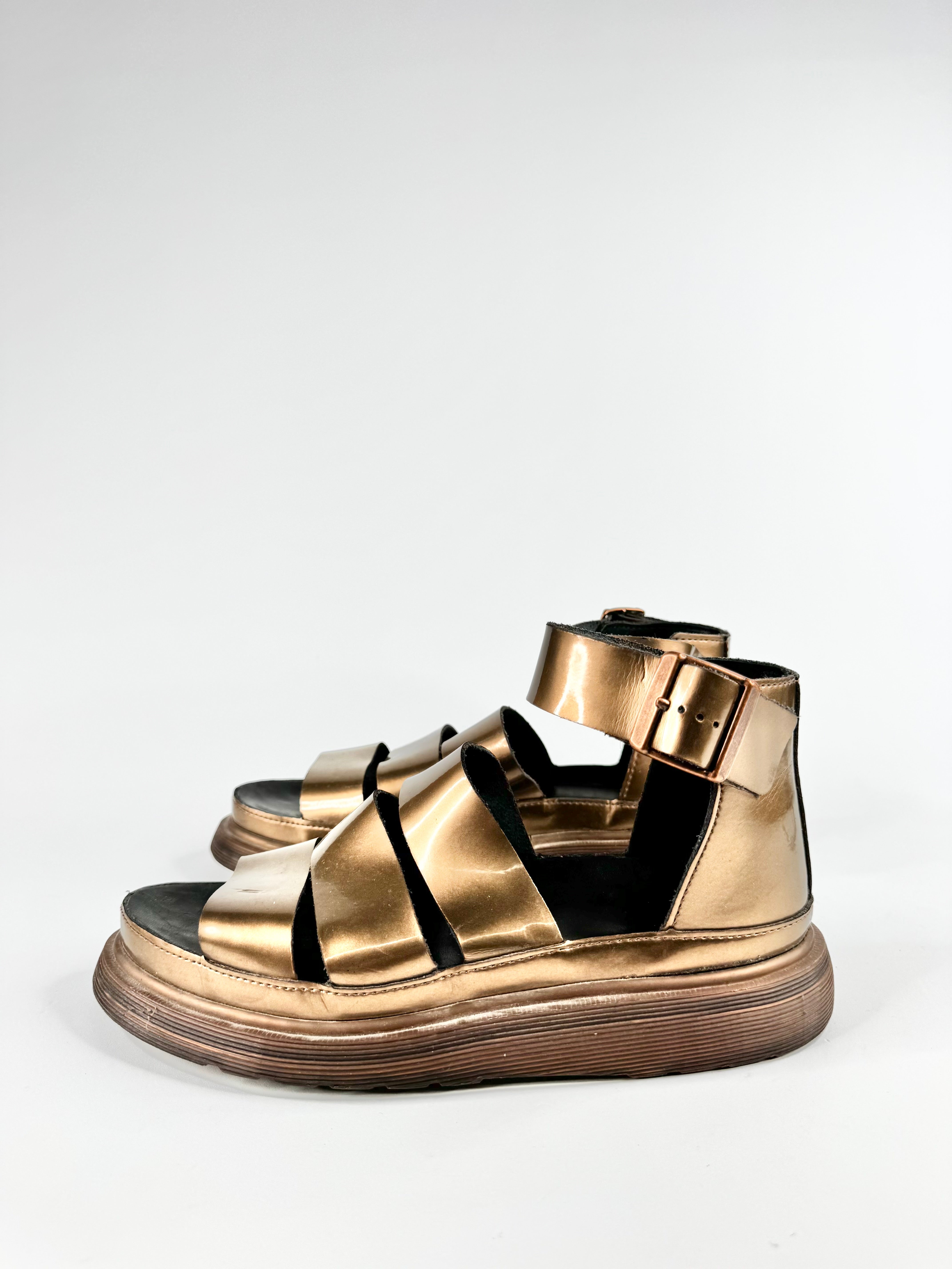 Dr. Martens Bronze 'Clarissa Brando' Sandals - EU40