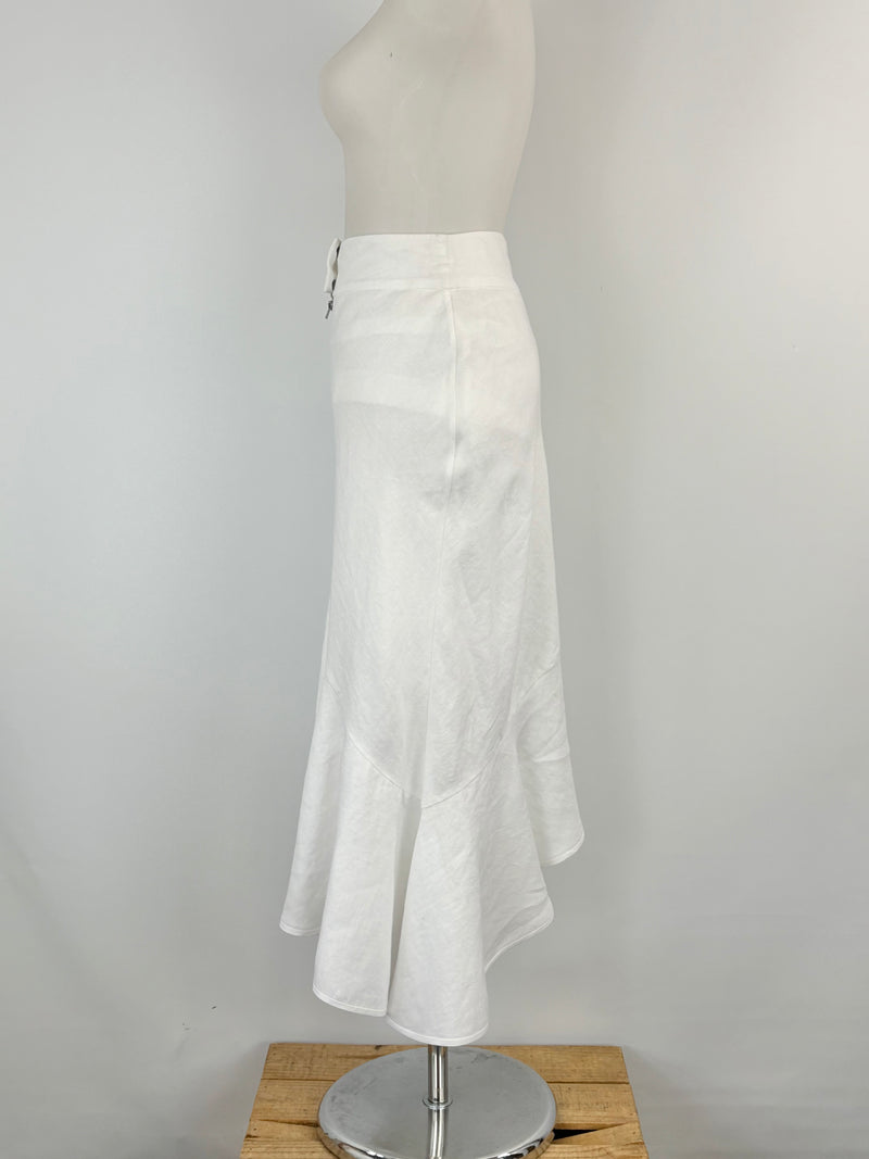 KitX x Witchery Pure White 'Bias Fonda' Skirt - AU4/6