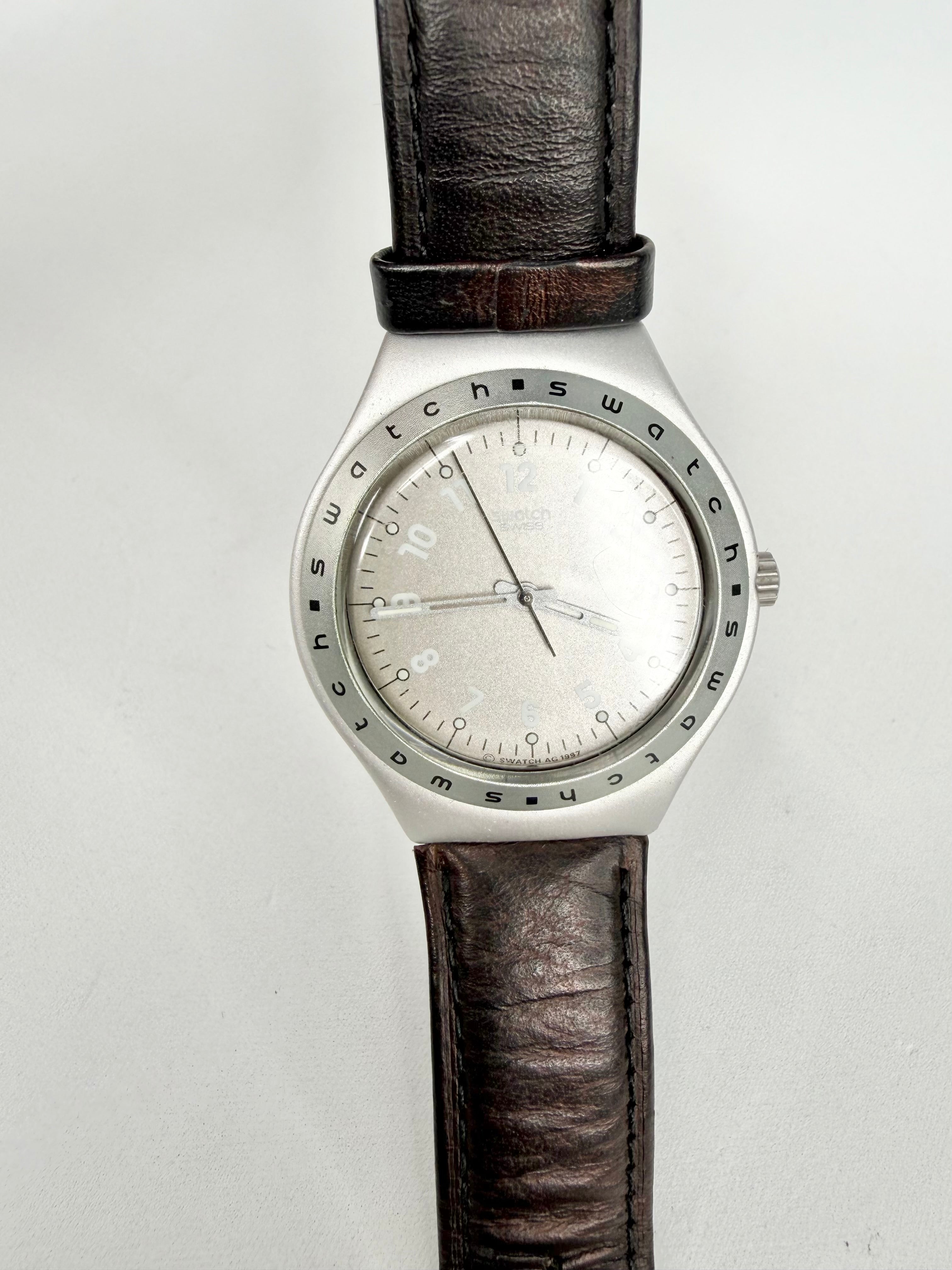 Swatch Metallic Grey 'Big Irony Sabbia' Watch