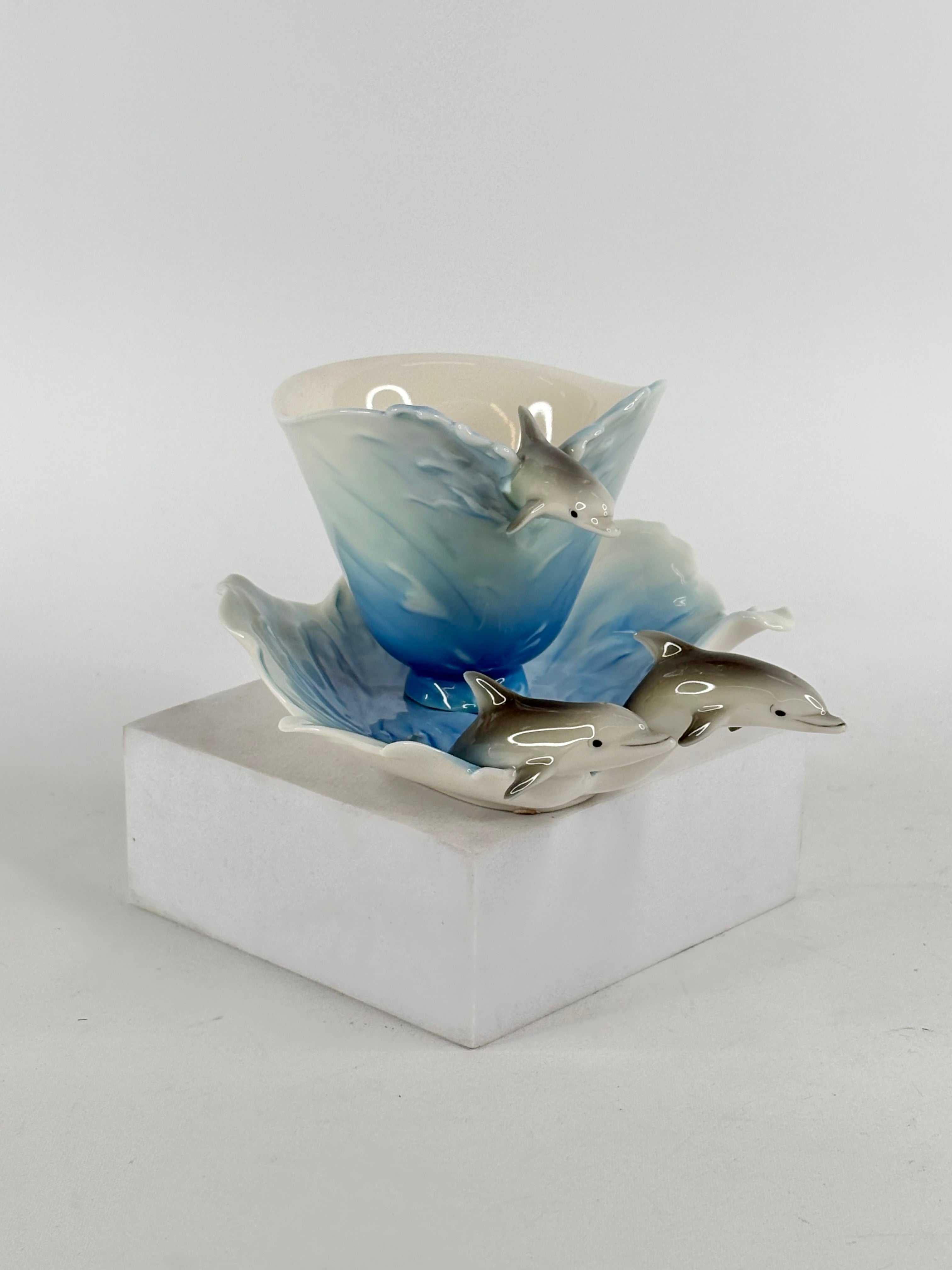 Franz Collection Jumping Dolphins Tea Cup & Saucer Set