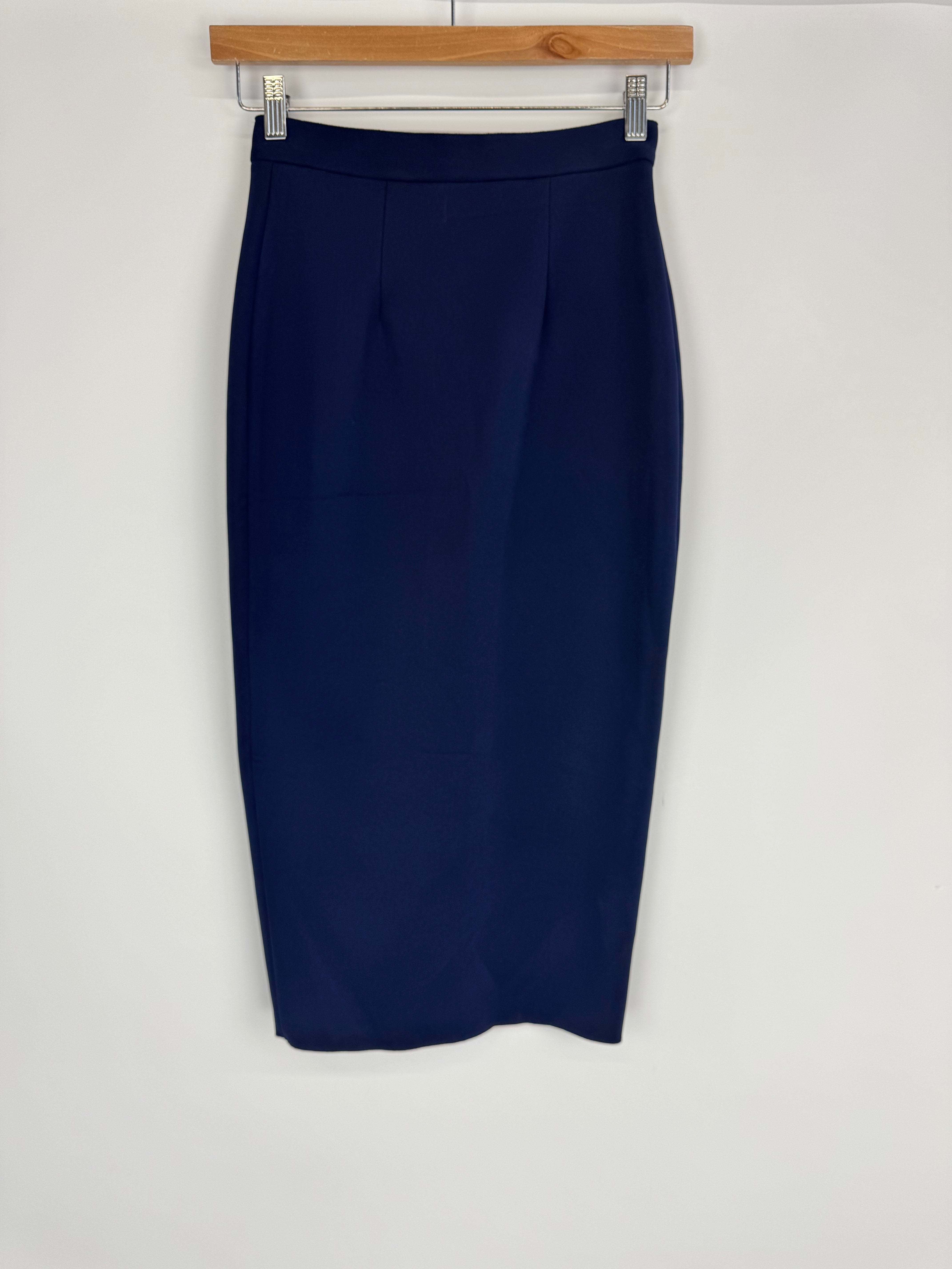 Bec & Bridge Navy Blue Button Up Wrap Skirt - AU6