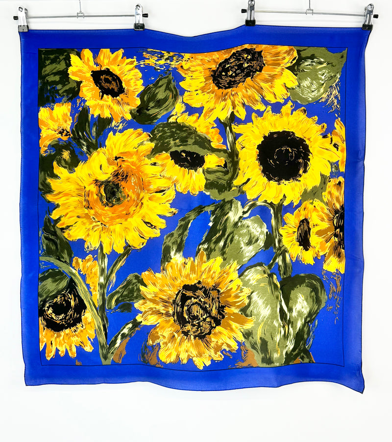 Vintage Metropolitan Museum of Art Impressionist Sunflowers Scarf