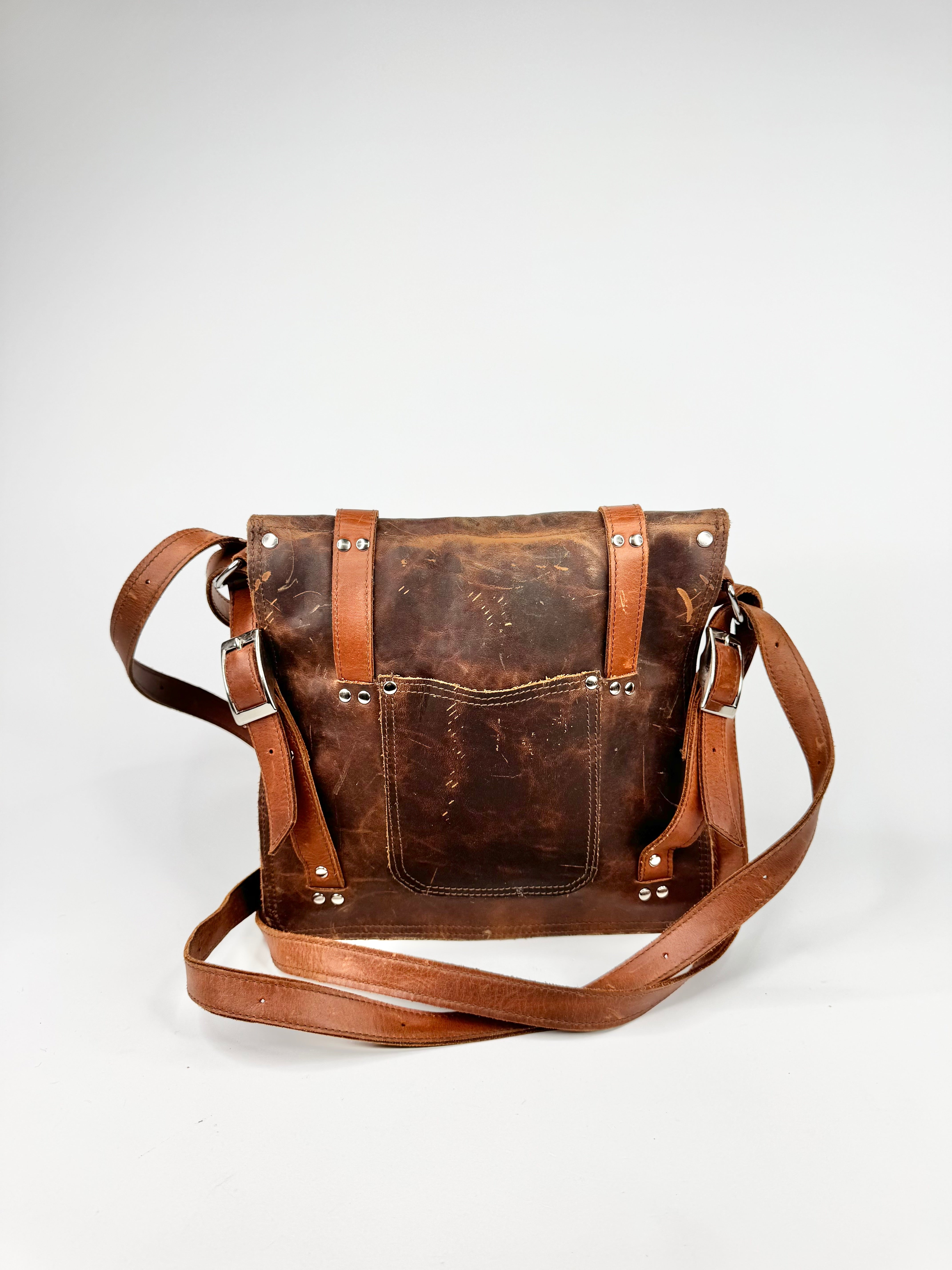 Backriver Bags Leather Cross Body Bag