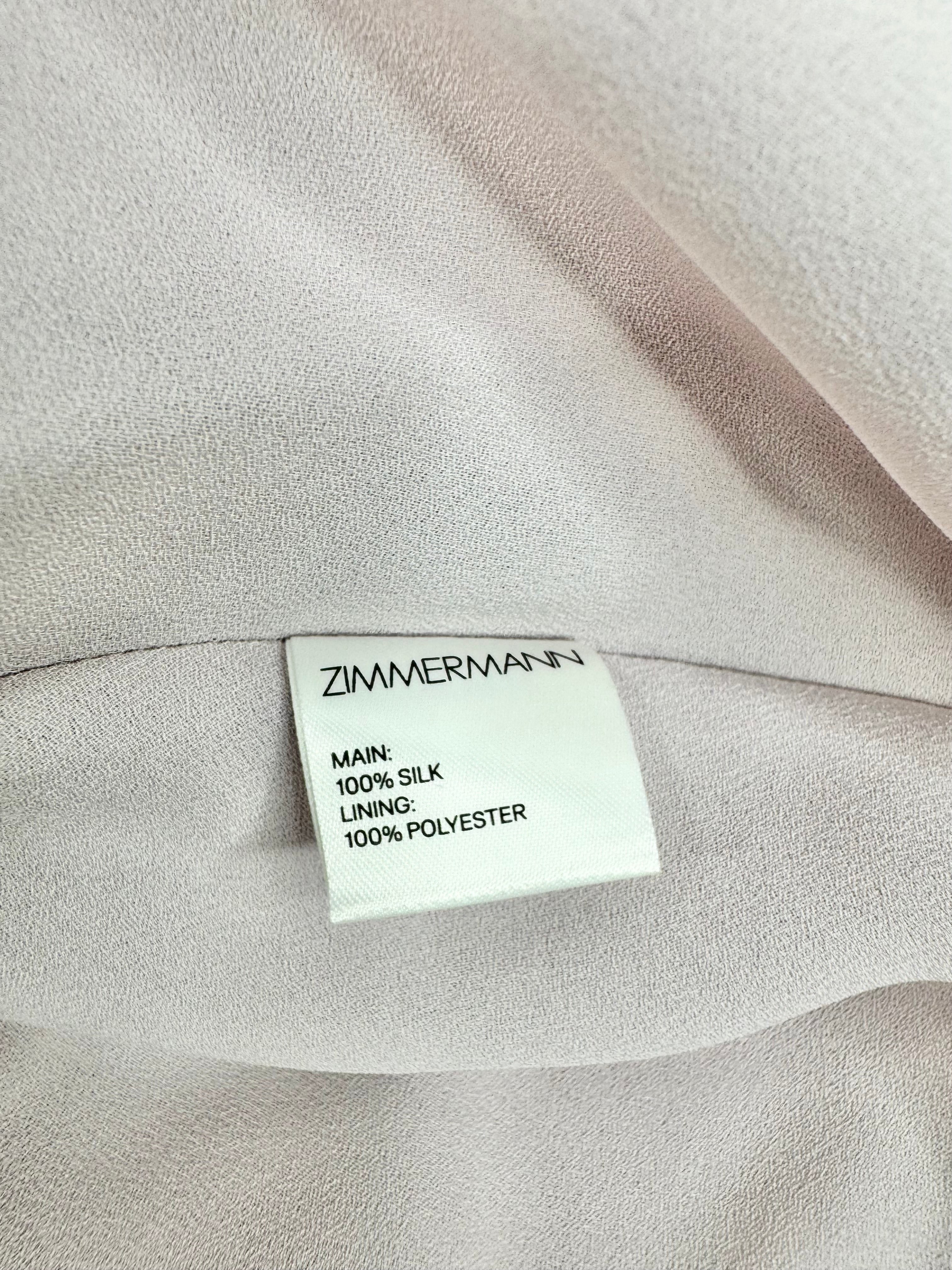 Zimmermann Primrose Pink One Shoulder Silk Dress - AU10