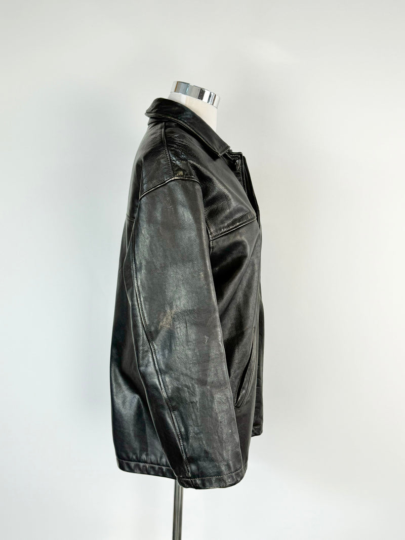 Eden Park Grained Leather Jacket - M/L