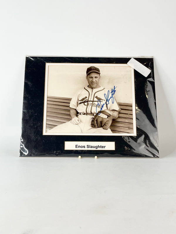 Hand Signed Enos Slaughter 8x10 Print with COA