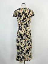 Diane von Furstenberg Floral Masquerade Print Silk Dress - AU10