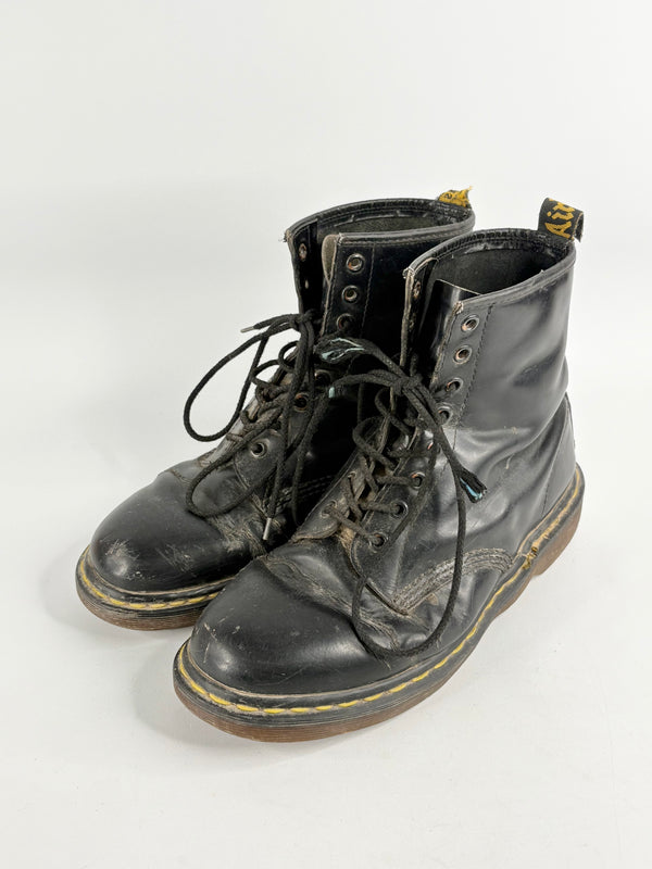 Dr. Martens Black Leather 8-Eye Lace Up Boots - EU42