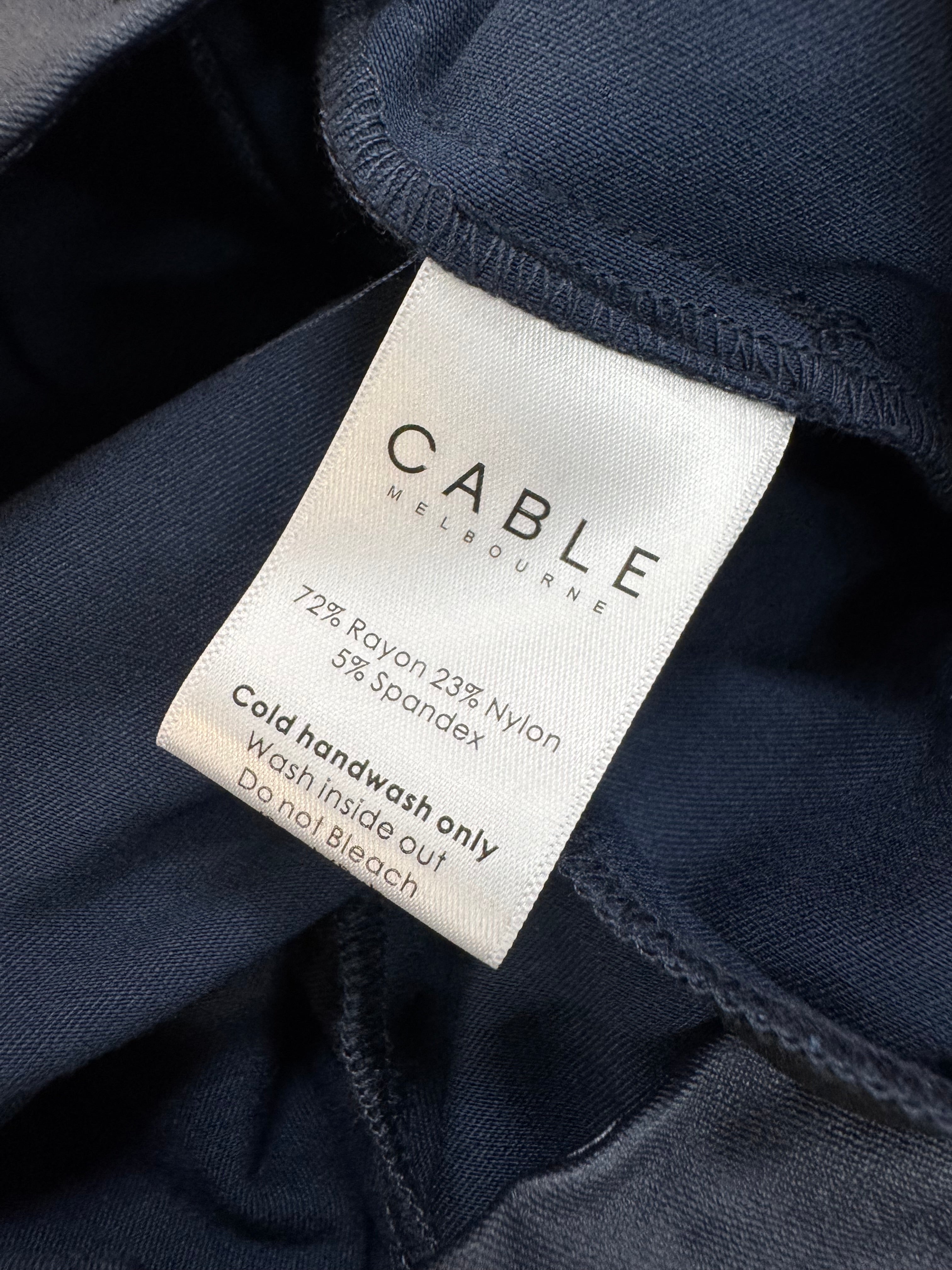 Cable Navy Blue 'Nadia Wax Pant' NWT - AU10