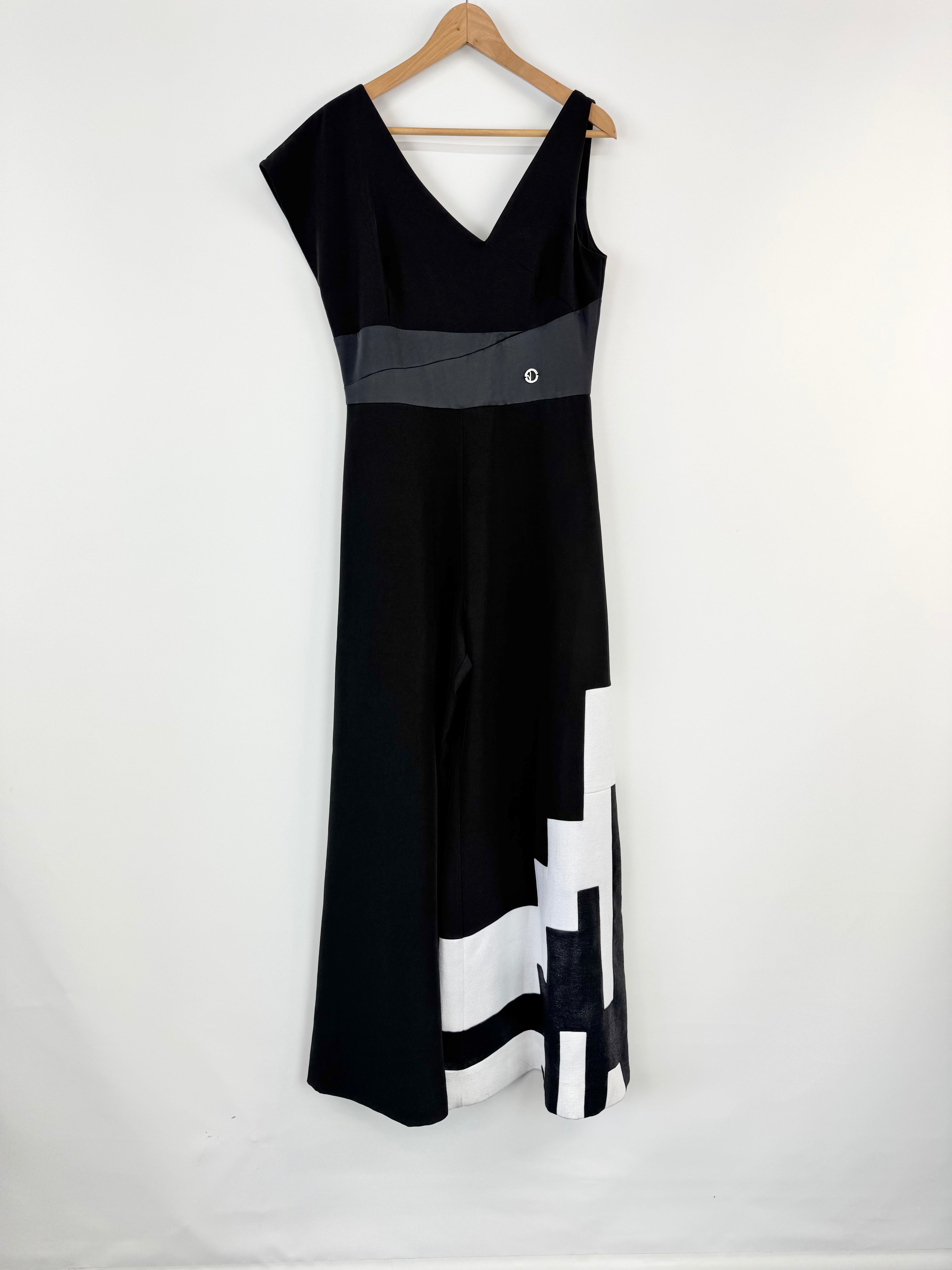 V by Paris Valtadoros Black & White Jumpsuit - AU10