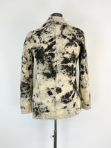 Michael by Michael Kors Off-White & Black Tie-Dye Denim Jacket - AU10/12