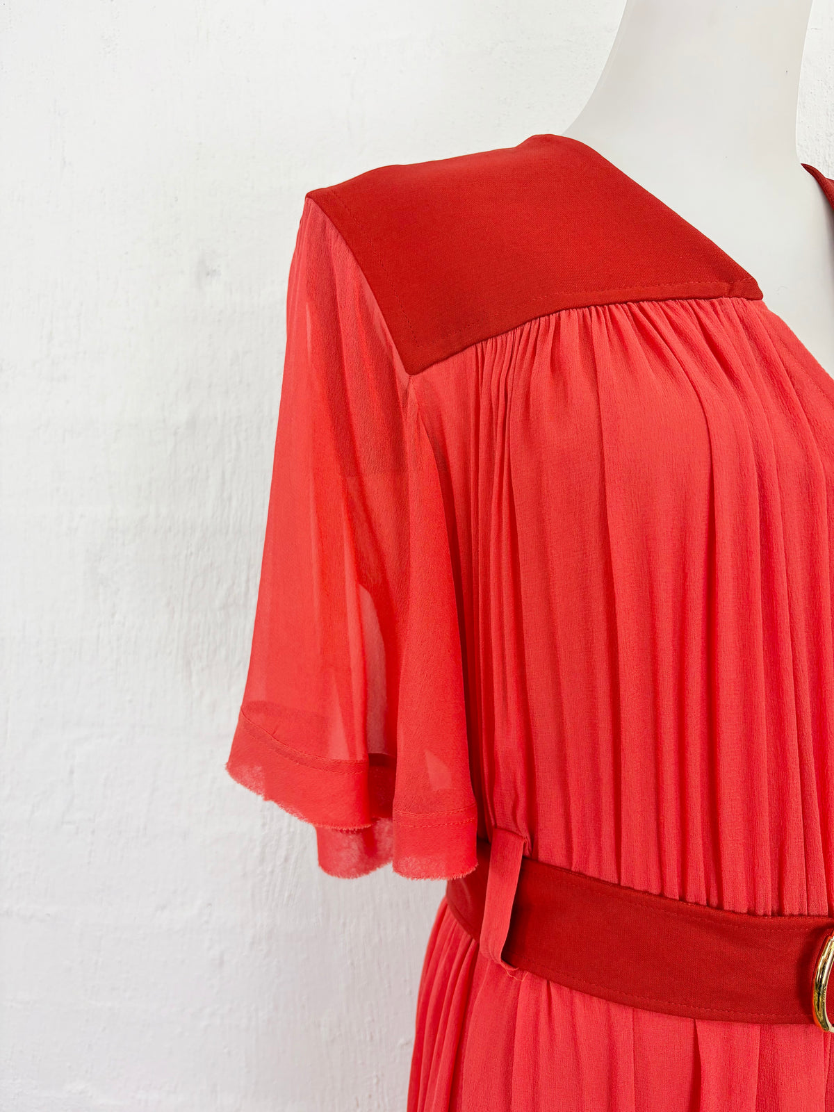 Chloé Sepia Orange Romantic Belted Crepe Dress NWT - AU10