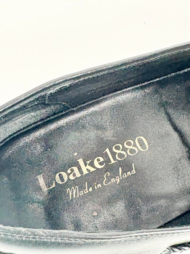 Loake 1880 Black Leather Tassel Loafers - EU42.5
