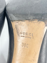 Gucci Black Leather 'GG' Pumps - EU38