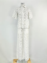 O.P On Parks Sheer White Lace Two Piece - AU8/6