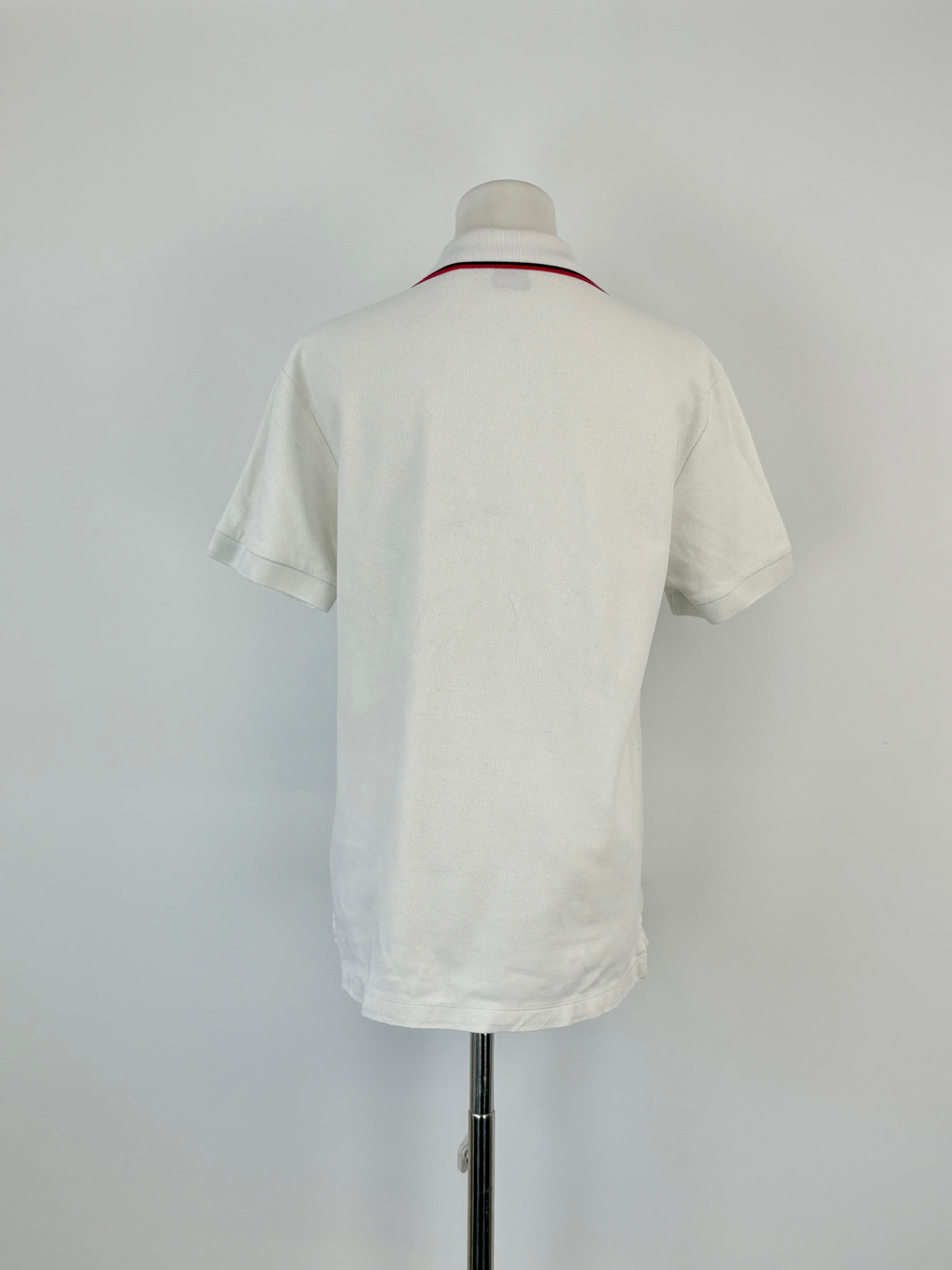 Burberry White Pique-Cotton Polo Top - S