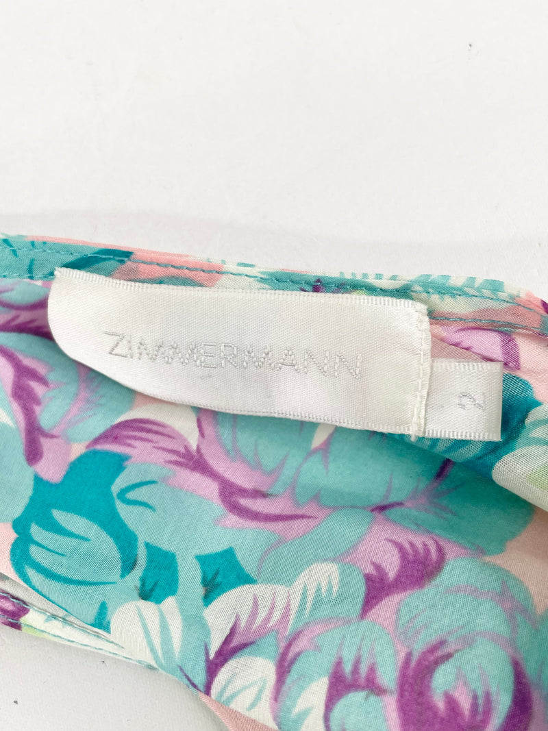 Zimmermann Silk Blend Floral Playsuit - AU10
