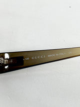 Vintage 90s Gucci 2455/S Green Sunglasses