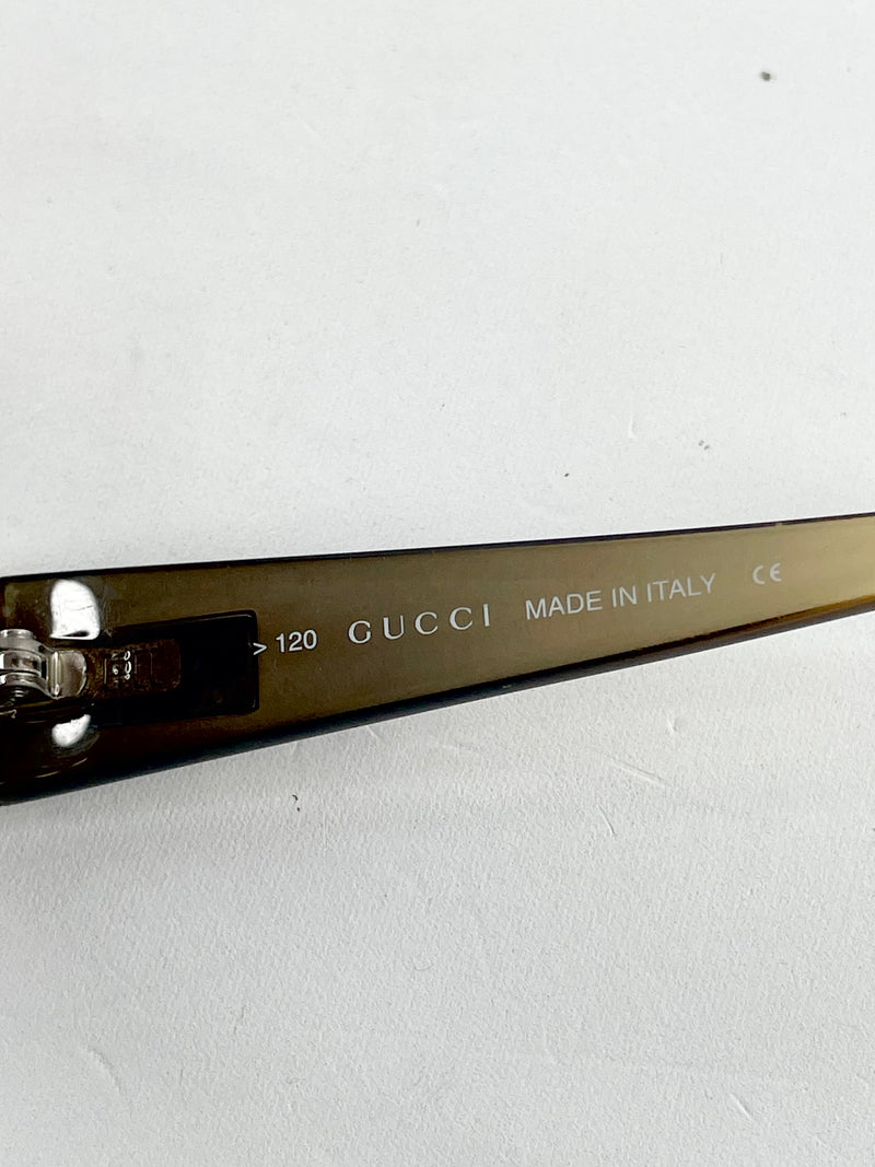 Vintage 90s Gucci 2455/S Green Sunglasses