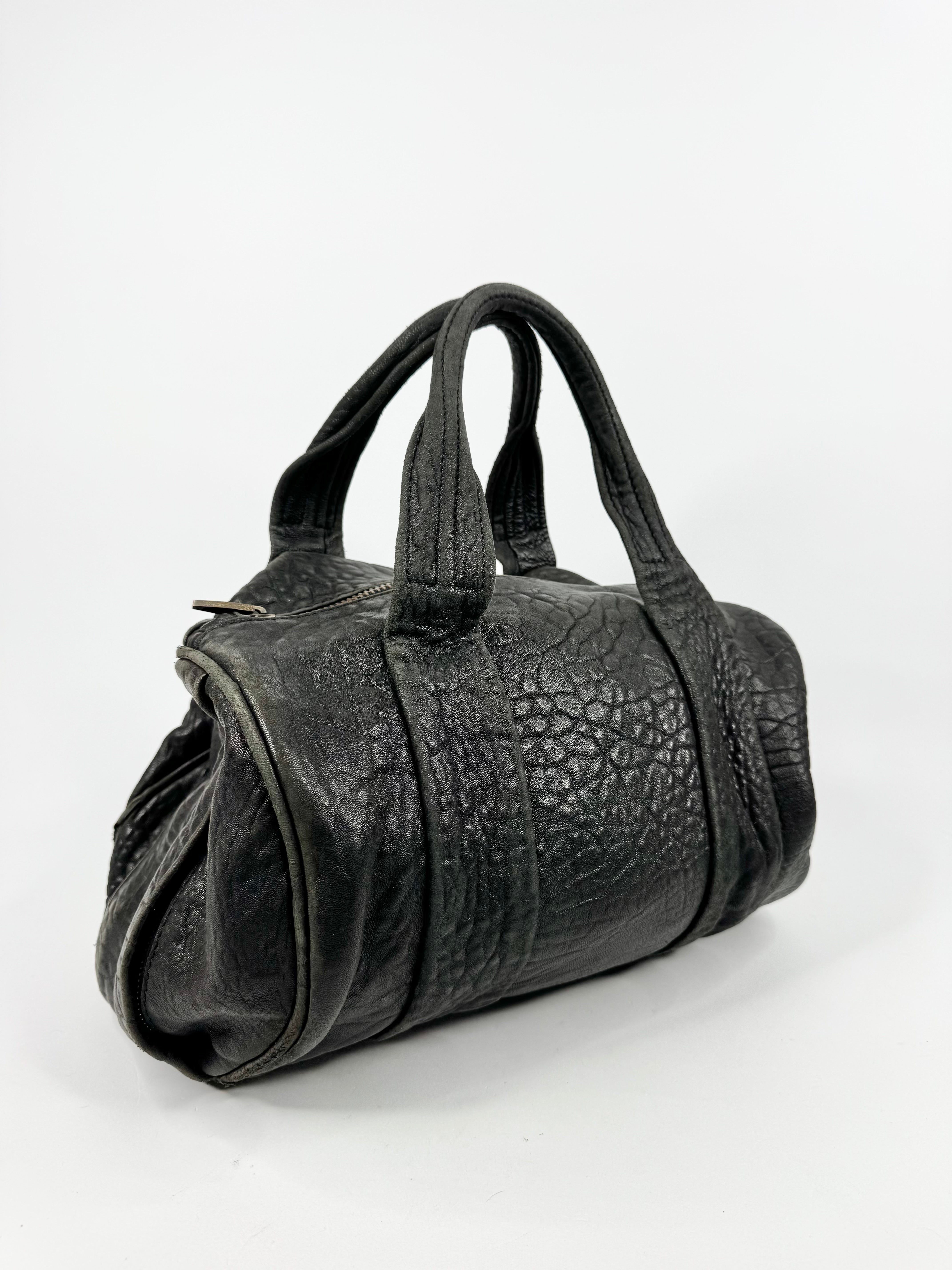Alexander Wang Black Distressed Rocco Bag