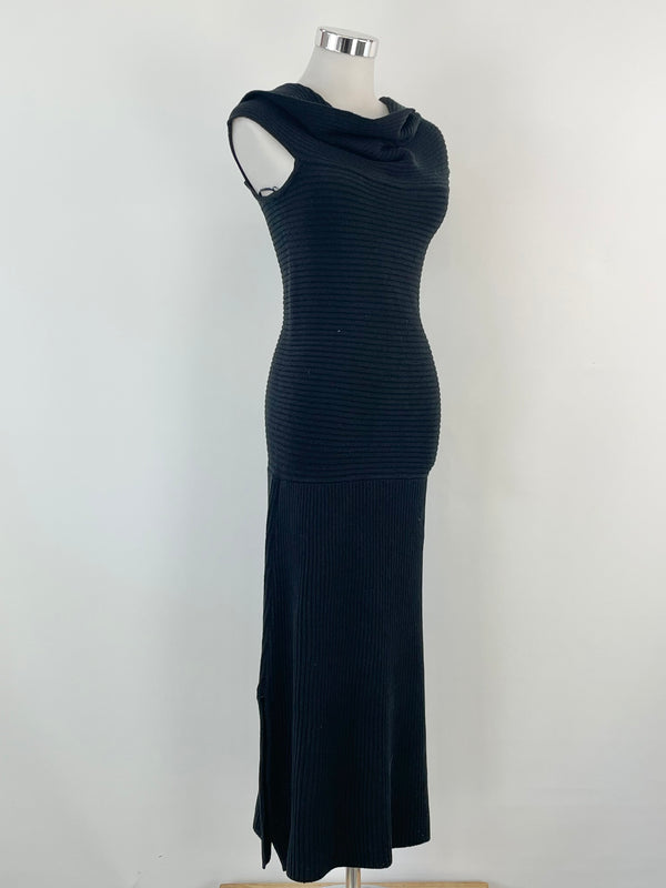 Maurie + Eve Black Rib-Knit 'Casablanca' Dress - AU10