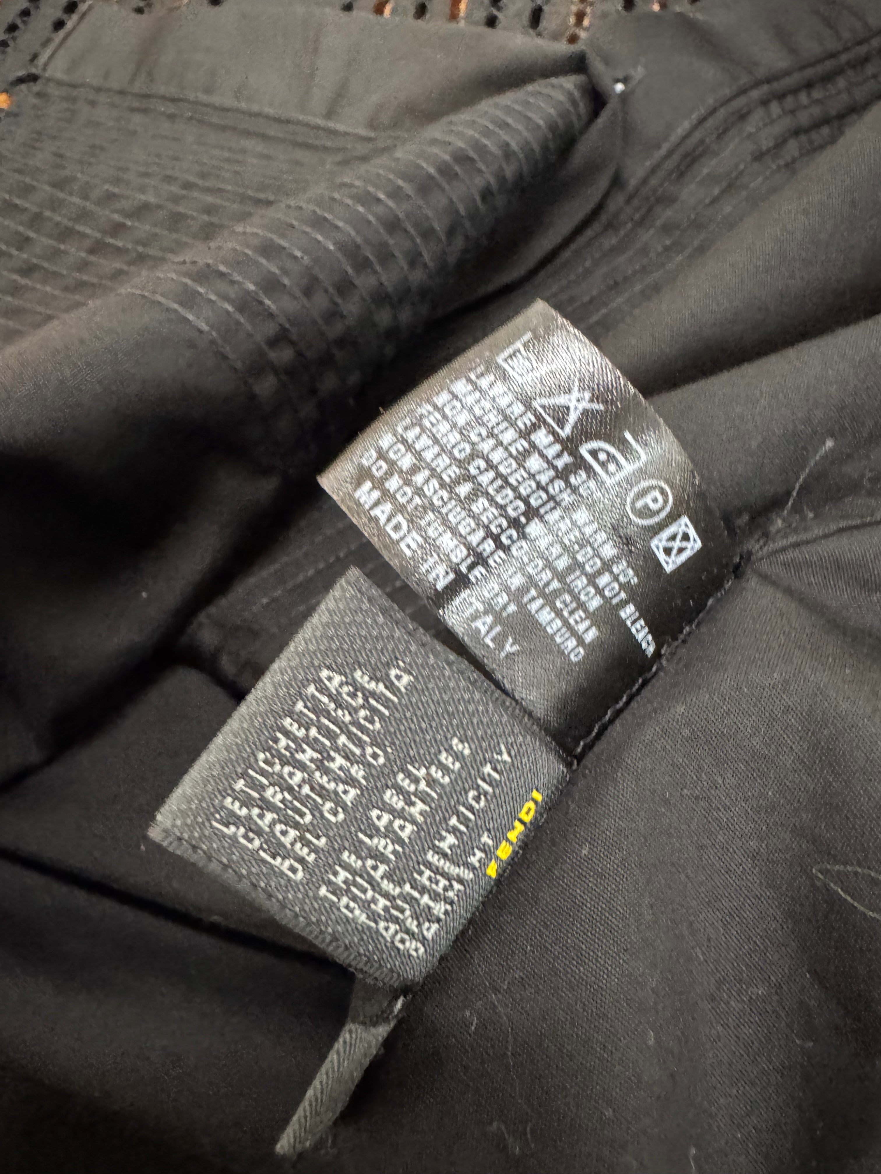 Fendi Black Velvet Laddered Cotton Shirt - AU8/10