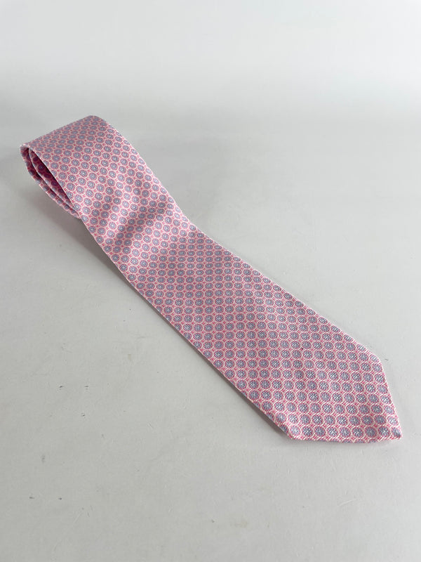 Brooks Brothers Pink Silk Floral Pattern Tie