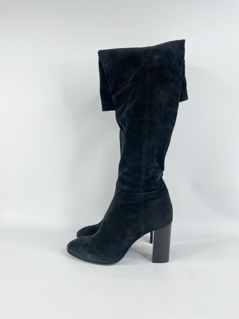 Marc Cain Black Suede Heel Boots - EU39