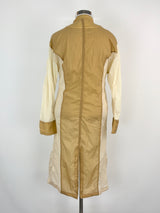 Initial Fashion Sheer Beige Nylon Coat - AU12