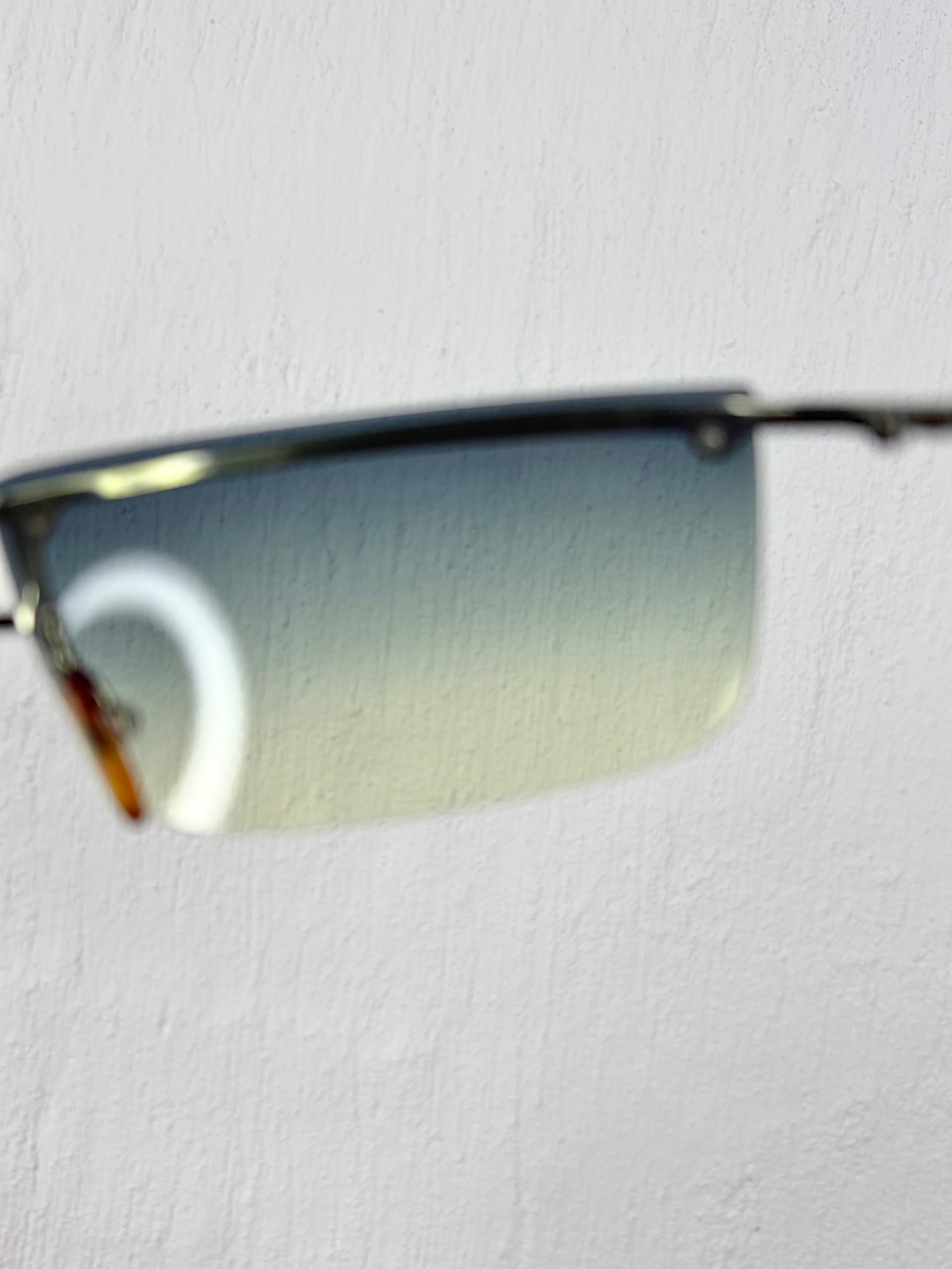 Gucci GG 2653/S Green Rimless Shield Sunglasses