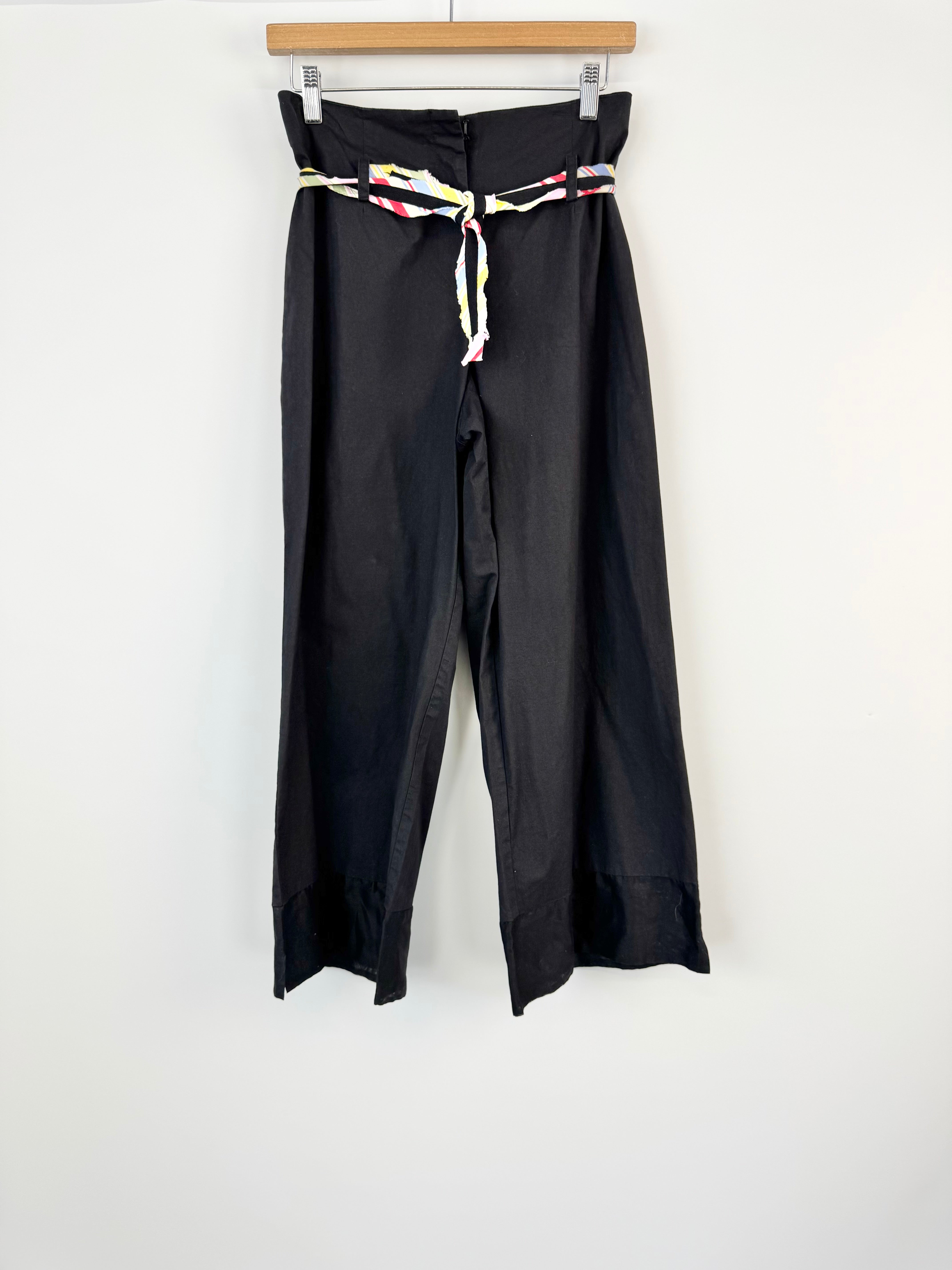 Nic. Black Belted Slacks - AU8