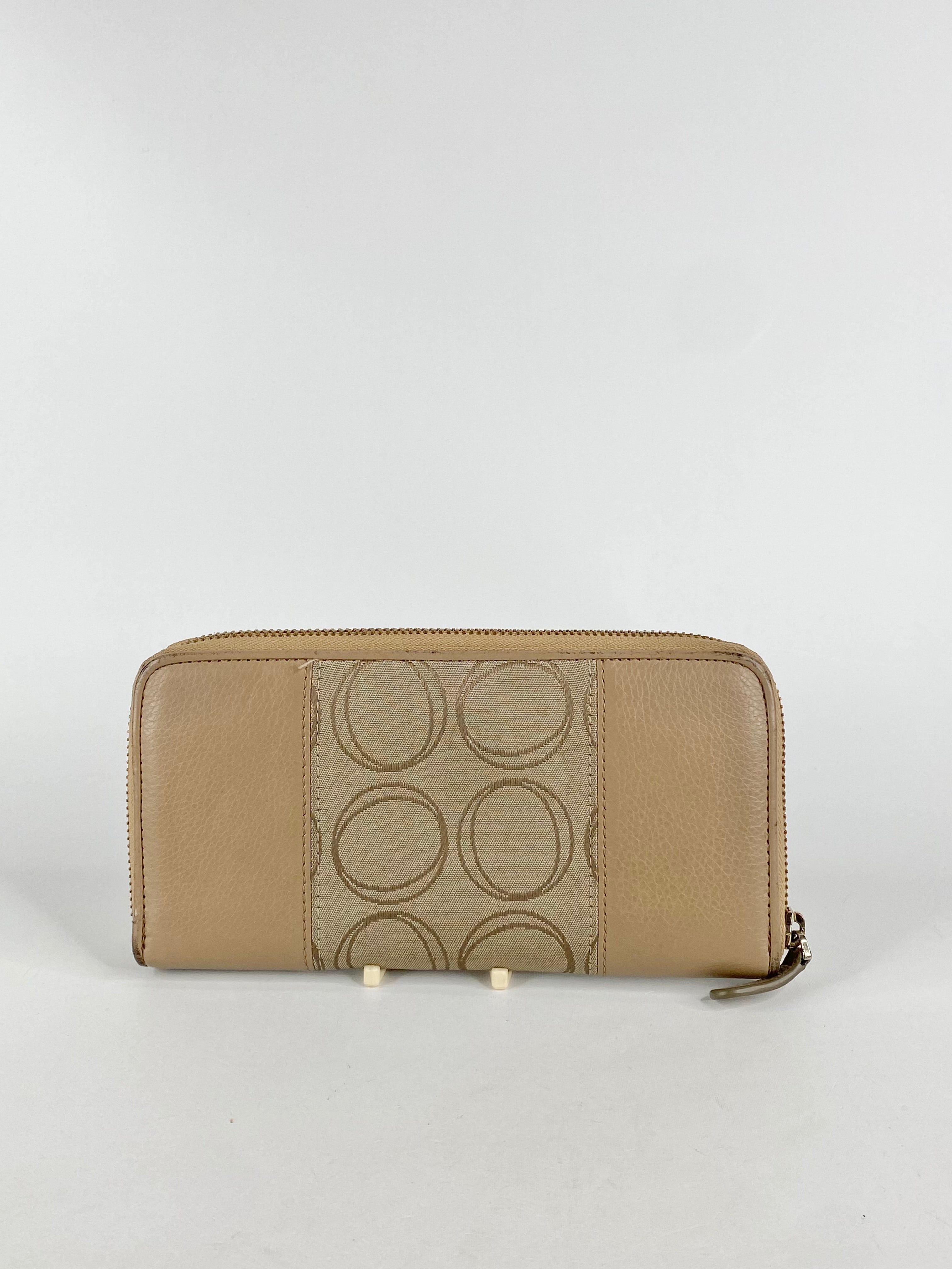 Oroton Soft Beige Monogram Wallet