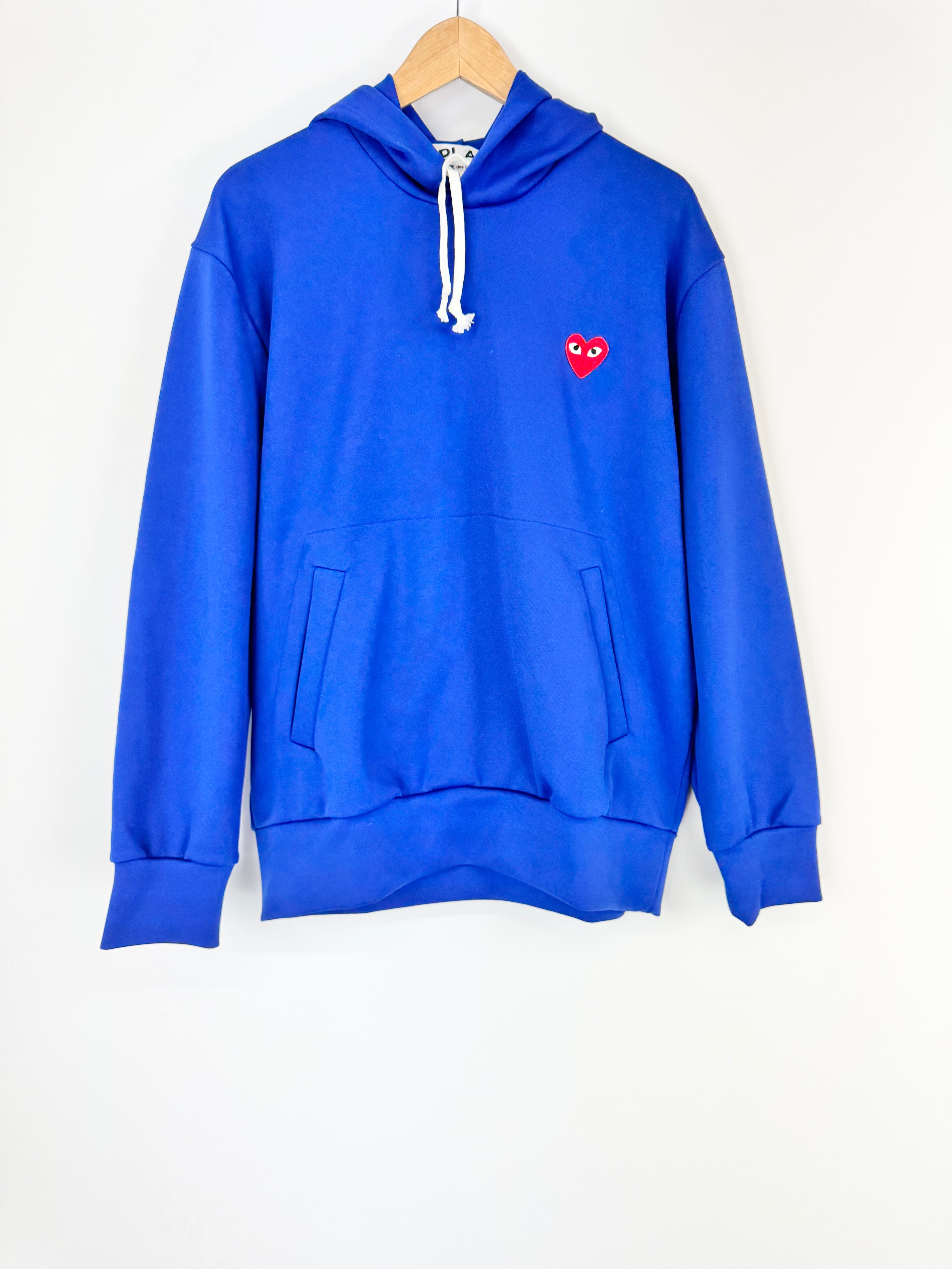 Comme Des Garçons Electric Blue Neoprene Hoodie - L