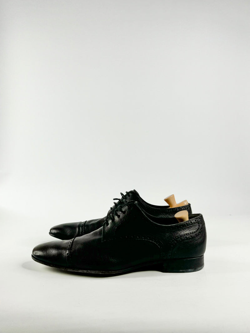 Bally Black Grained Brogues - EU44