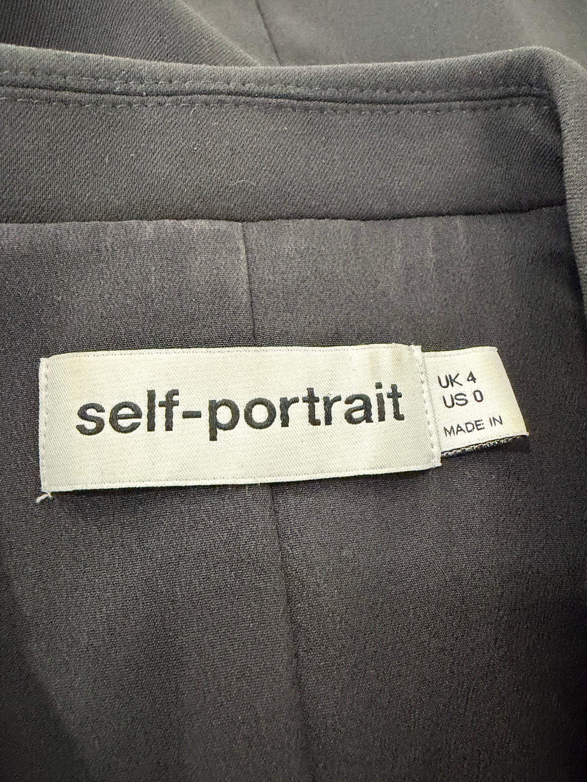 Self-Portrait Black Tailored Two-Piece Set - AU4/6