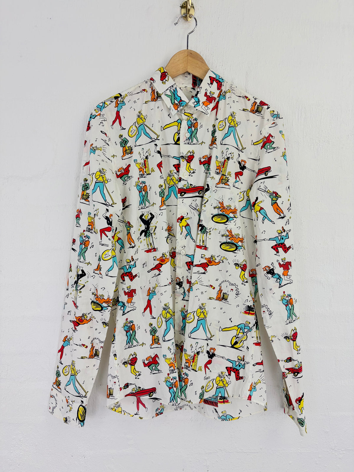 Prada Spring Summer 2012 Dance Americana Illustrated Shirt - 42