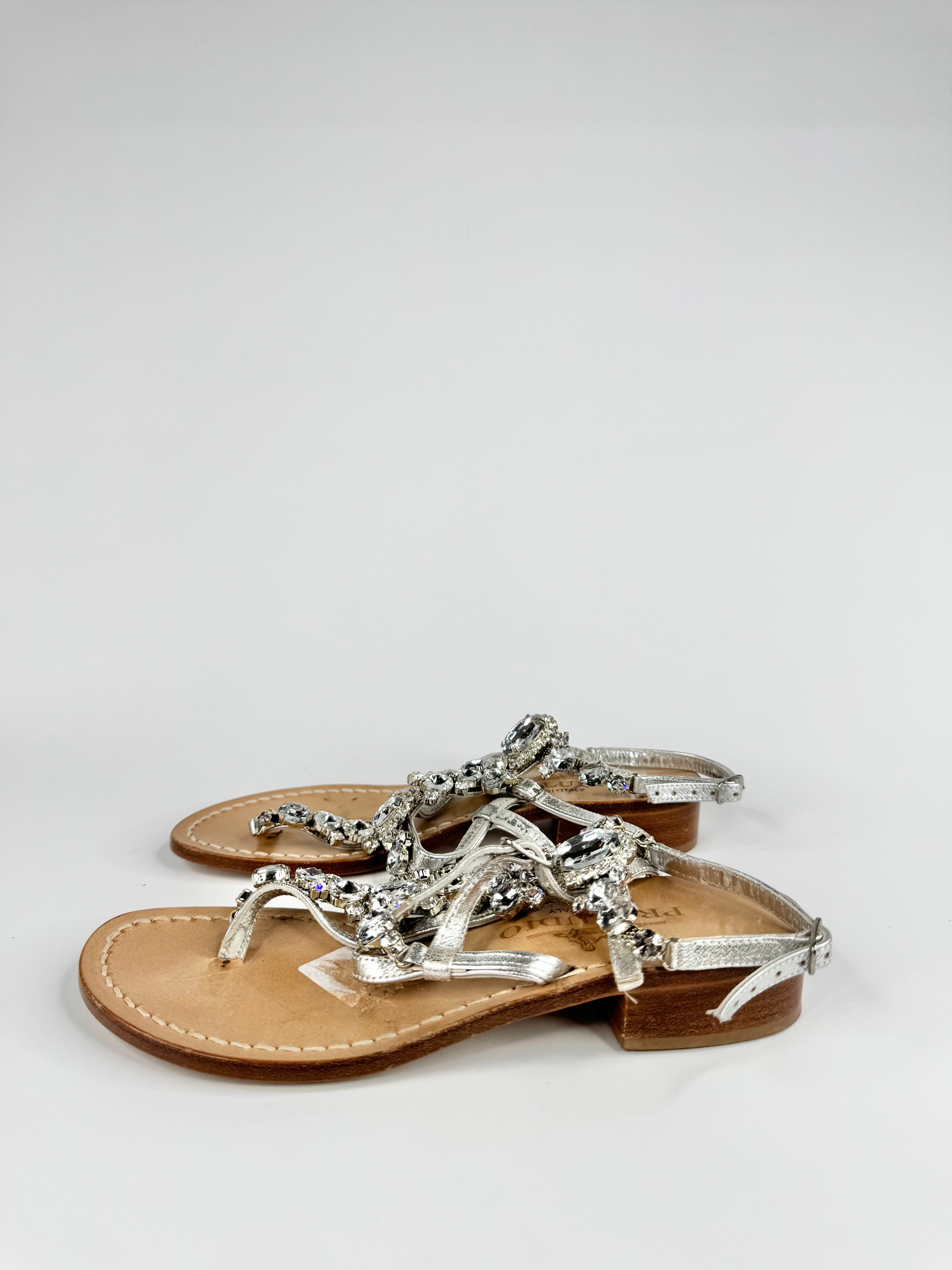 Preludio Capri Crystal Embellished Capri Style Flats - EU37