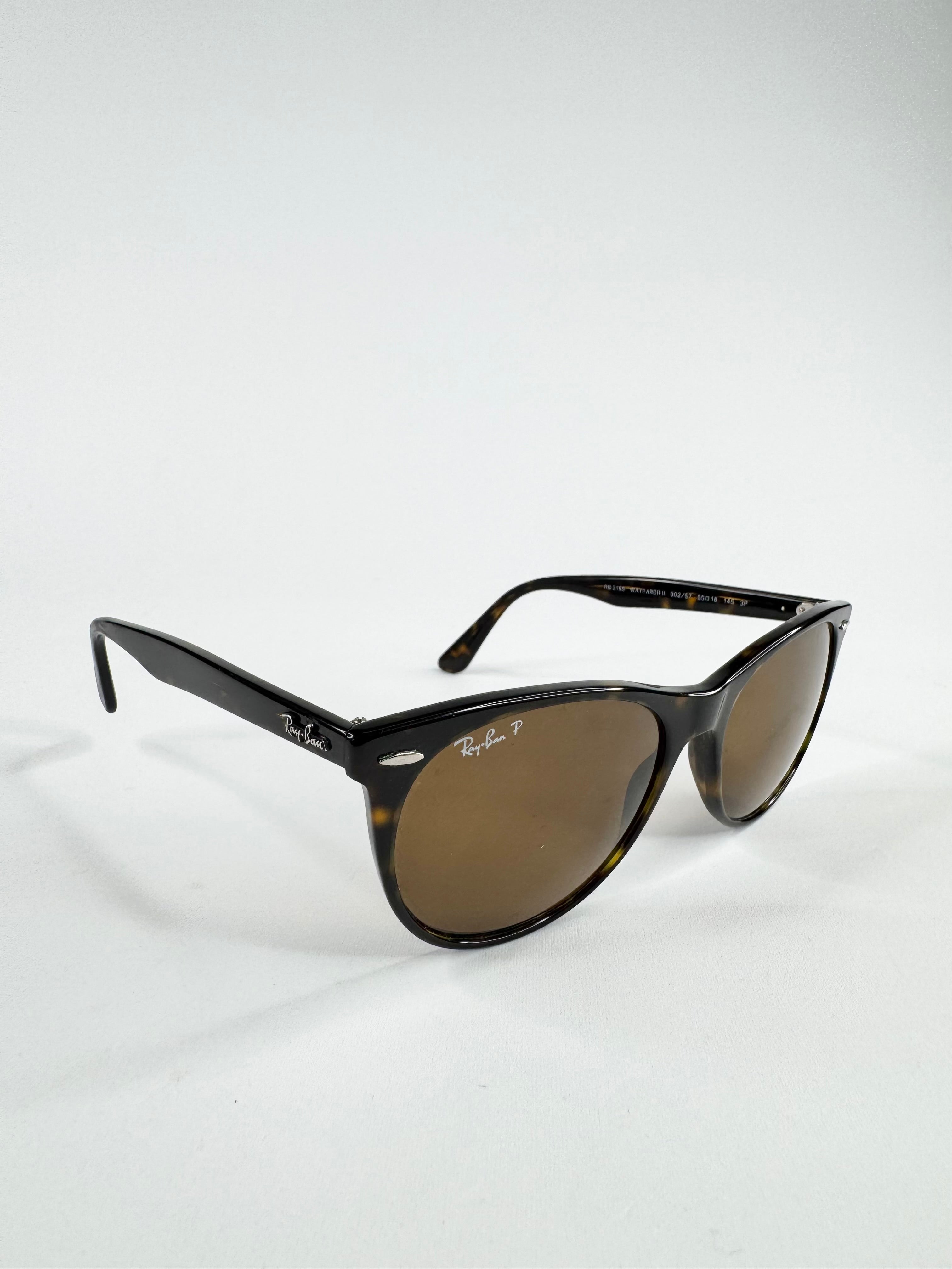 Ray Ban Tortoiseshell on Gold 'Clubmaster' Sunglasses