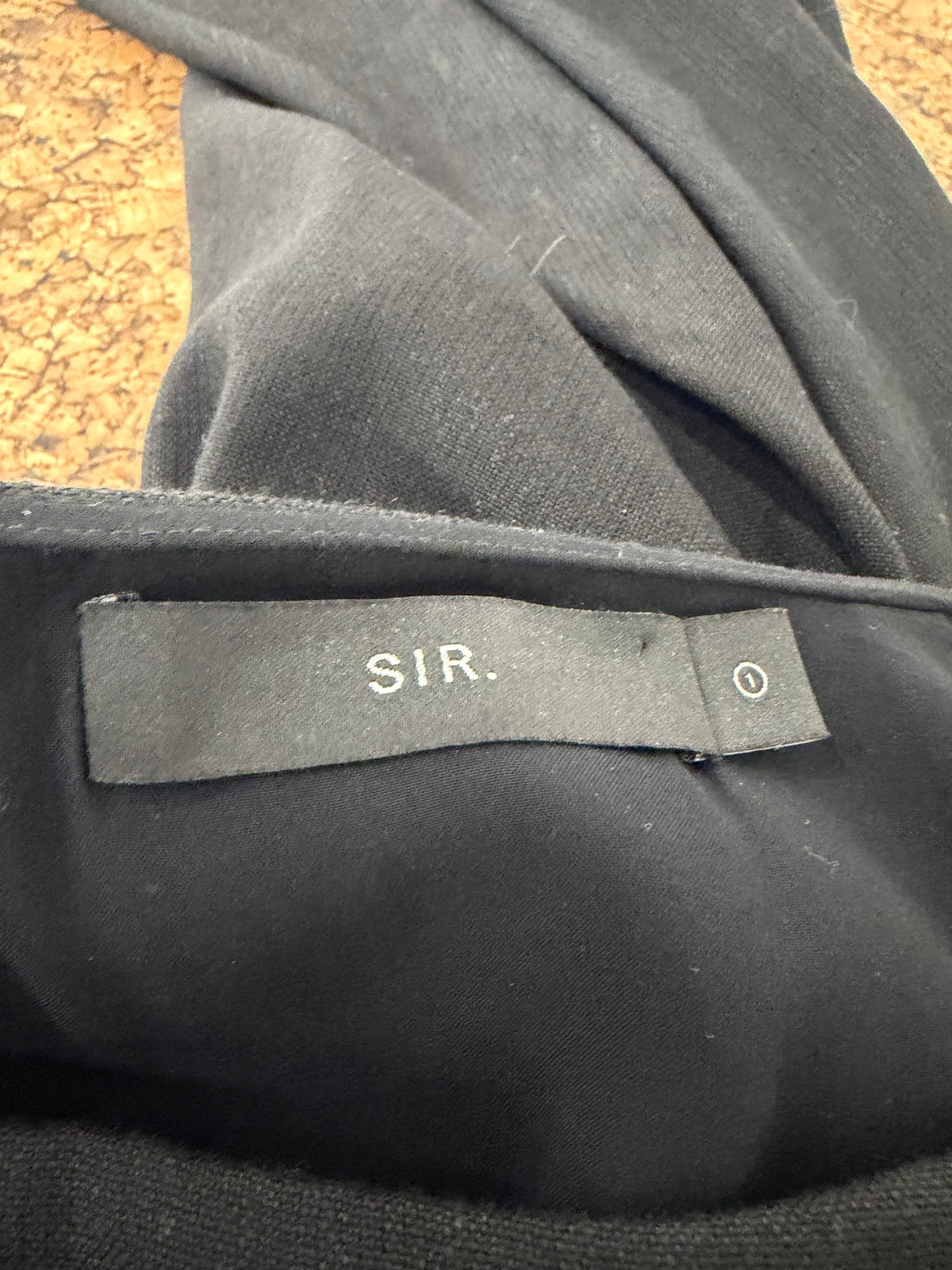 Sir. Black Linen Blend Gathered Skirt - AU8/10