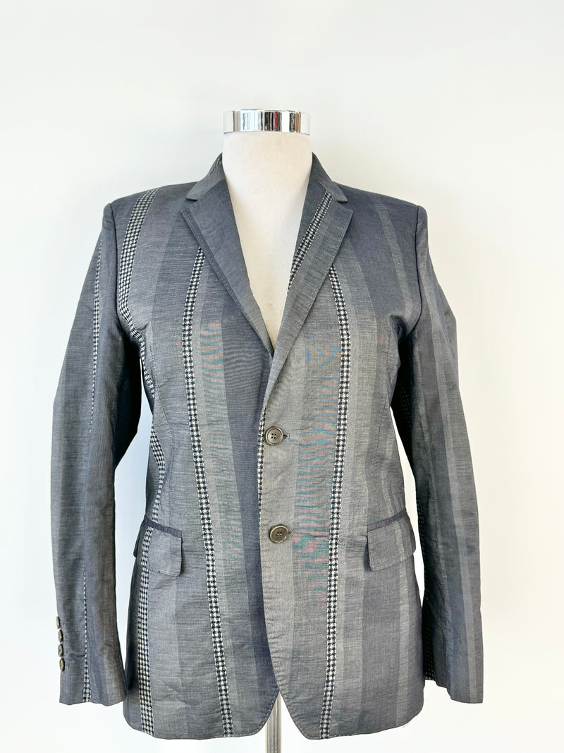 Kenzo Charcoal Grey Striped Blazer - 52