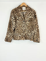 Anine Bing Leopard-Print 'Flynn' Jacquard Jacket - AU4/6