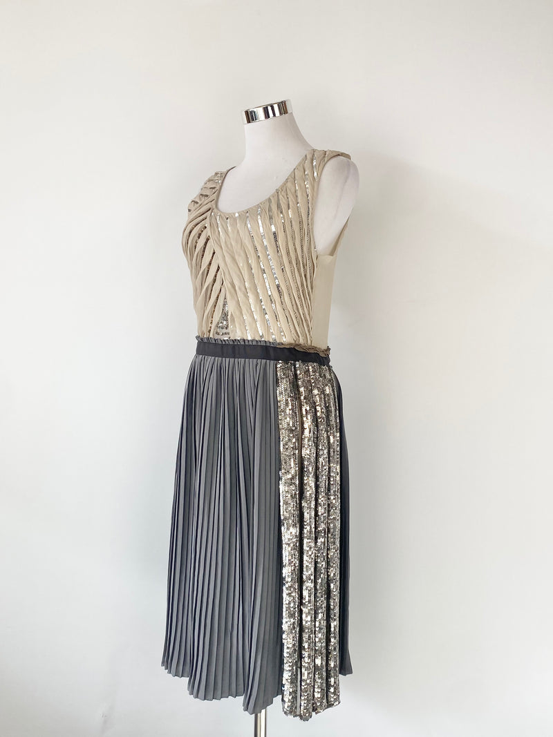 Twin Set Simona Barbieri Sequin Decorated Pleated Dress - AU8