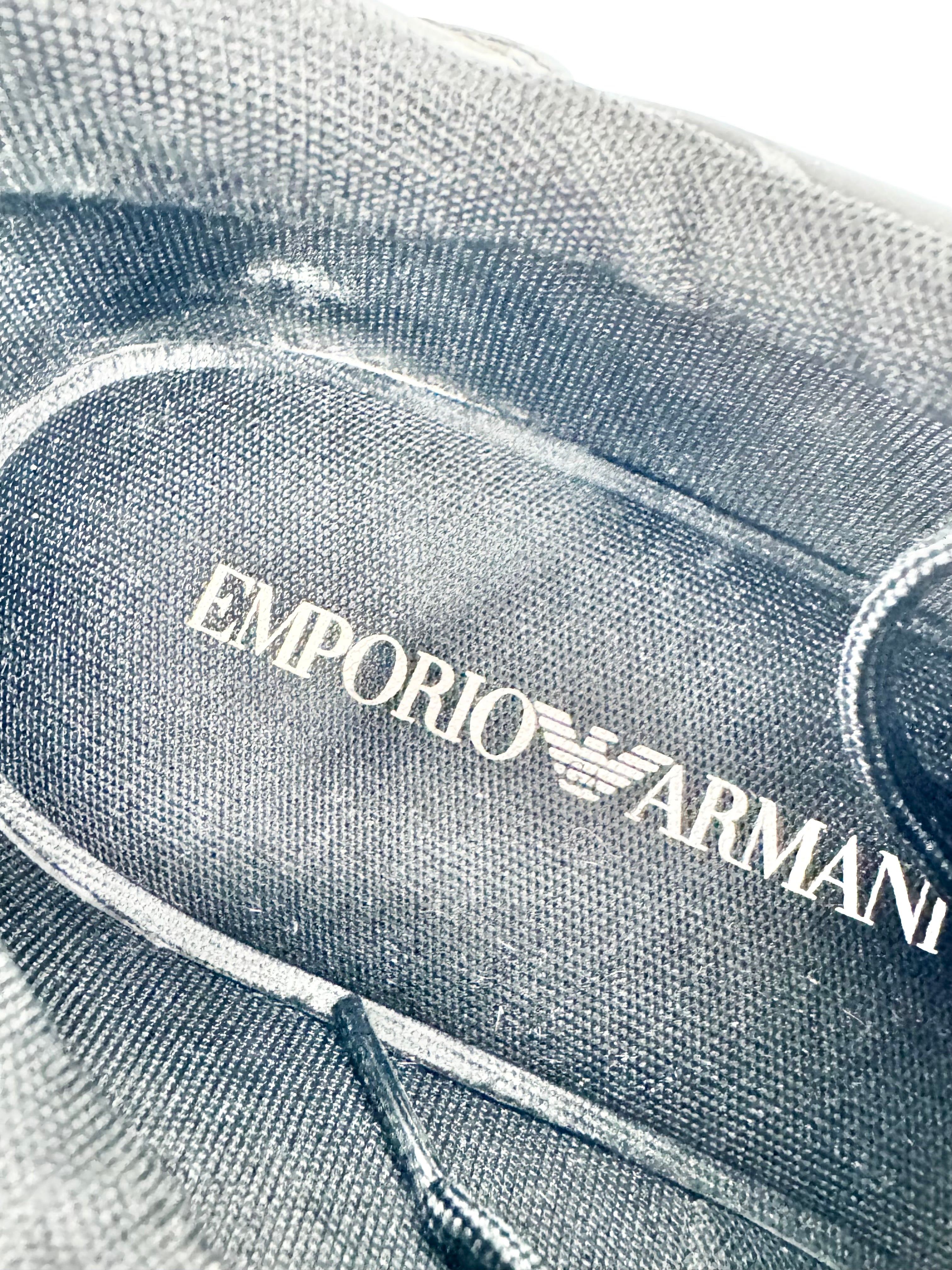 Emporio Armani Black Camo Pattern Sneakers -  EU45