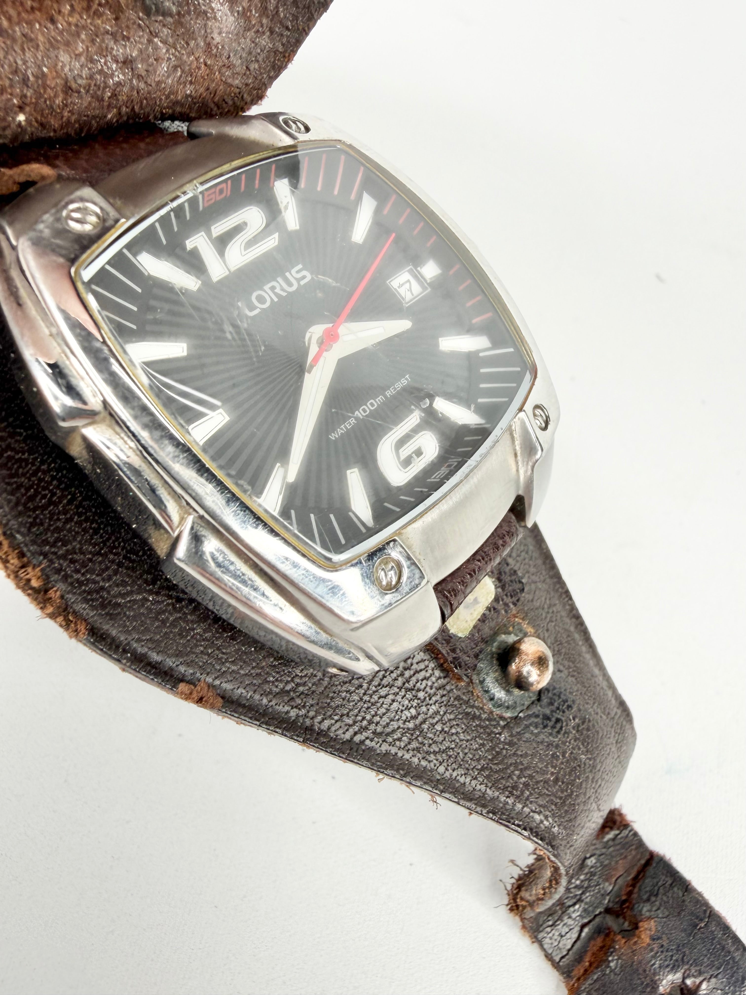 Lorus Quartz Leather Encased Watch