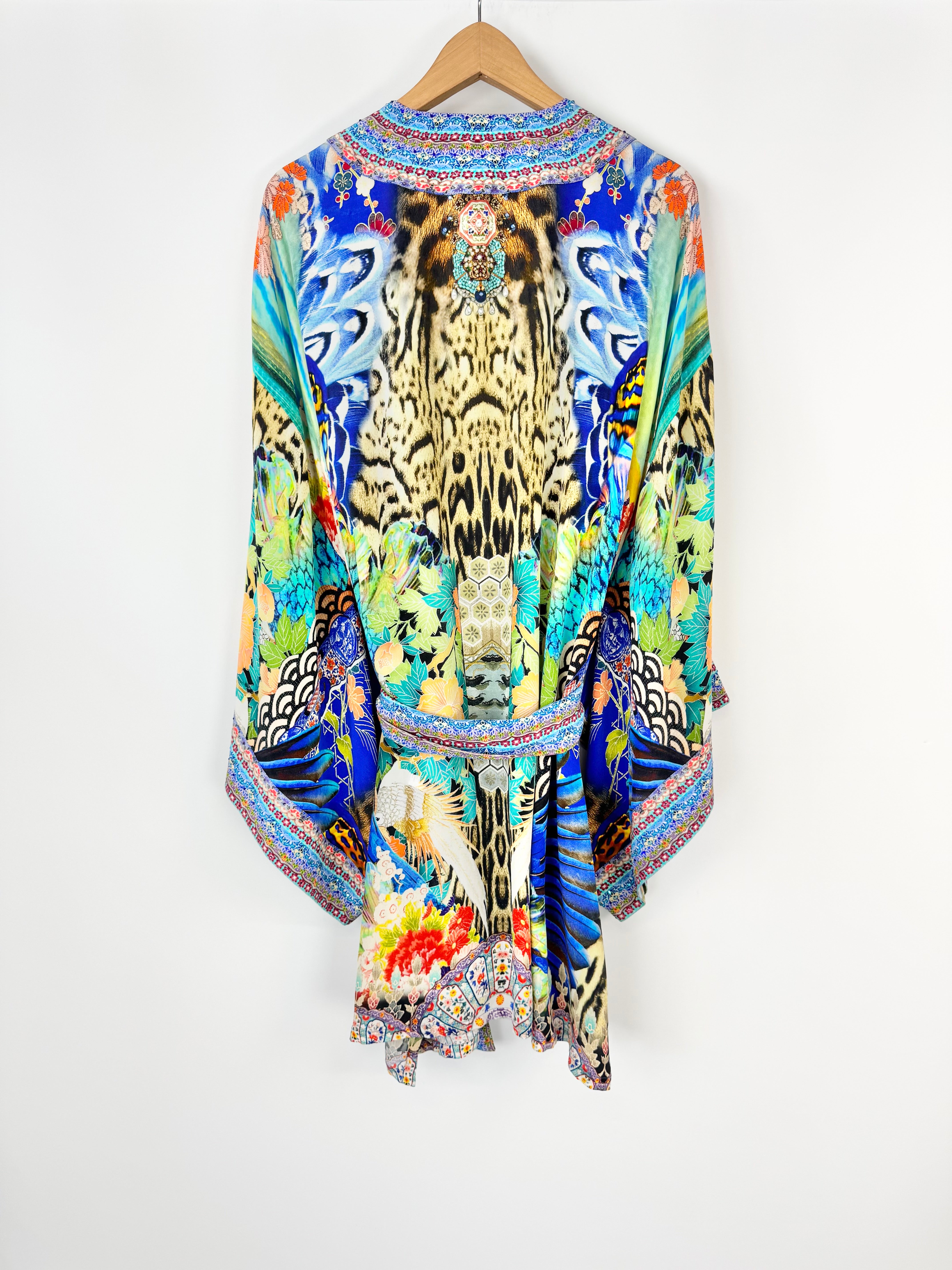 Camilla 'Space Cowgirl' Silk Tie Robe - OSFA