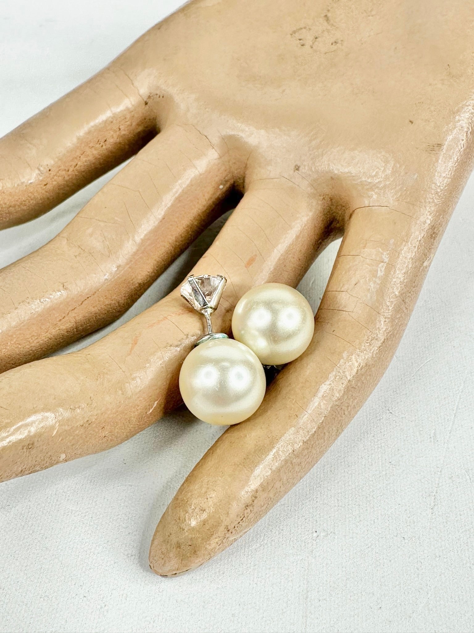 MFW Pearl and Crystal Earrings