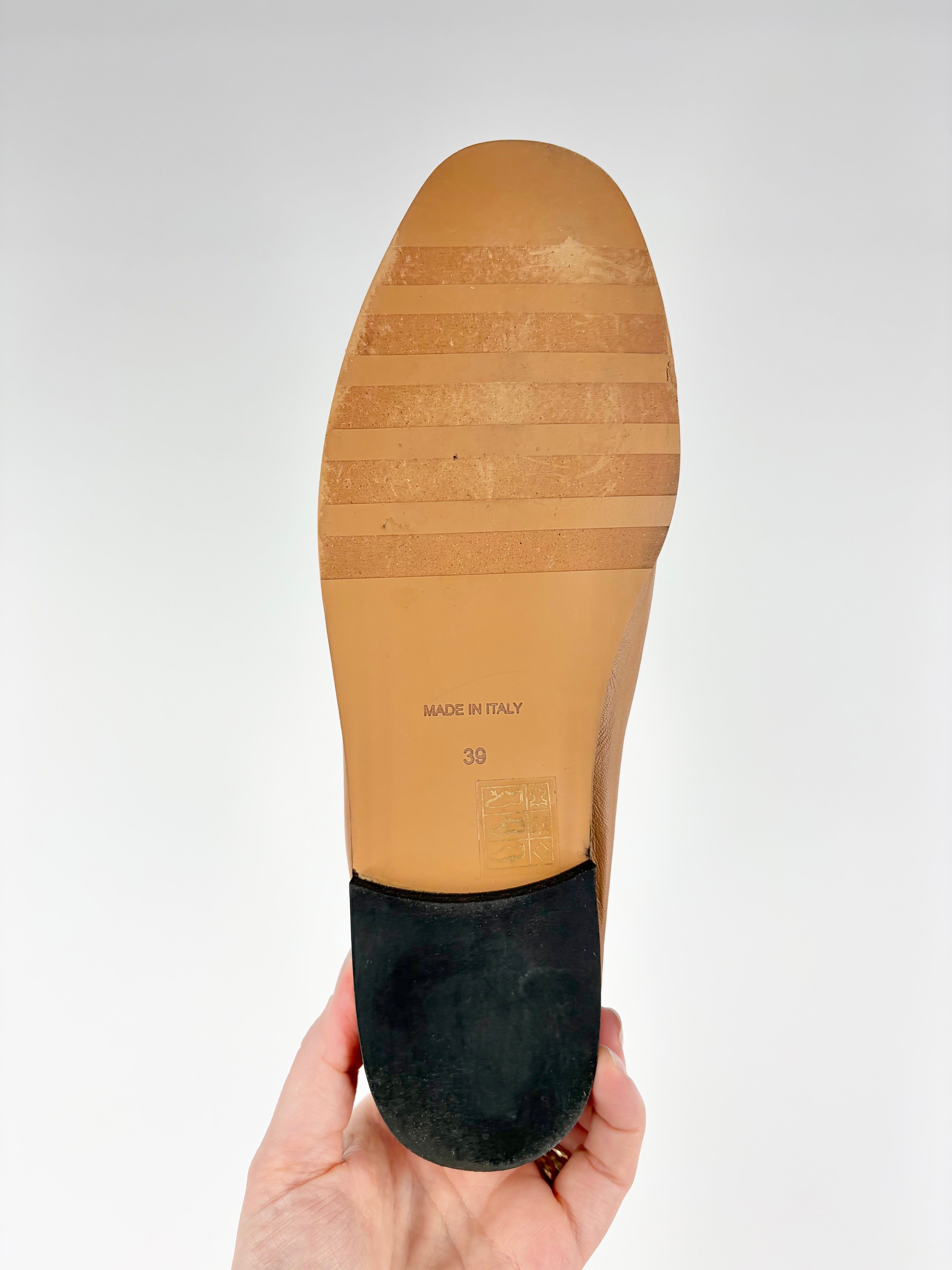 Essen Eggshell Leather Loafers - EU39